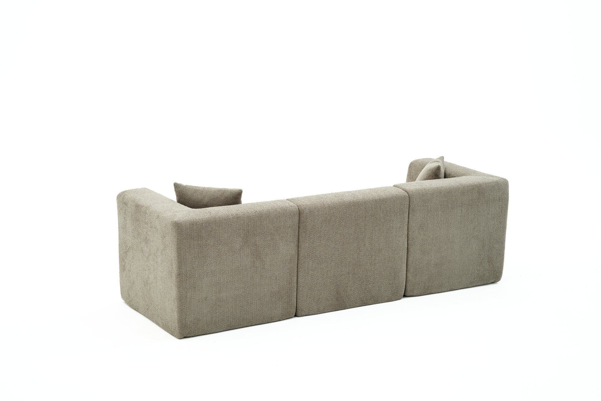 Sofá de 3 Lugares Raks – Cinzento – 245x70x85 cm | Tribo Home
