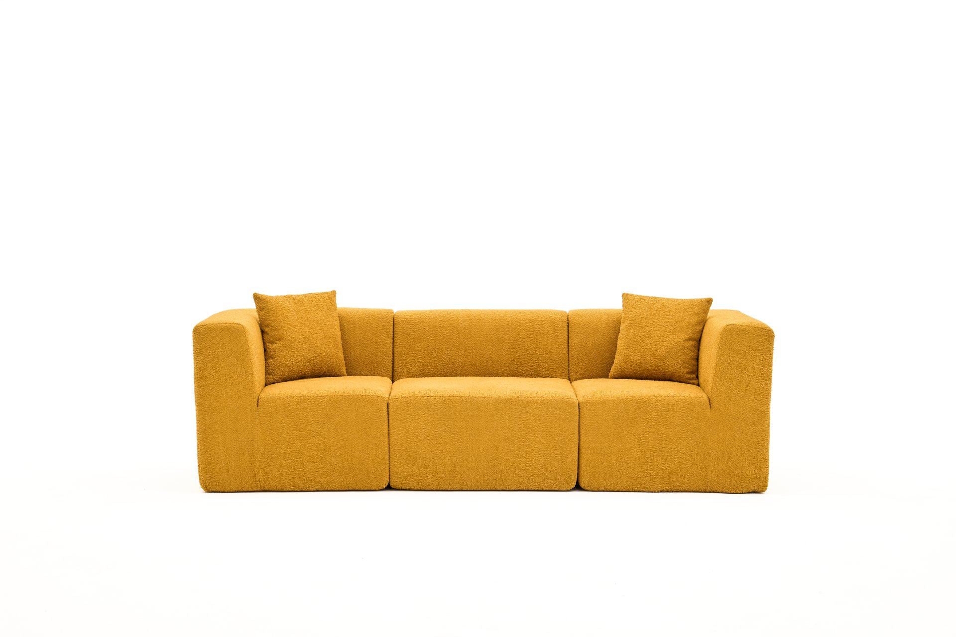 Sofá de 3 Lugares Raks – Laranja – 245x70x85 cm | Tribo Home