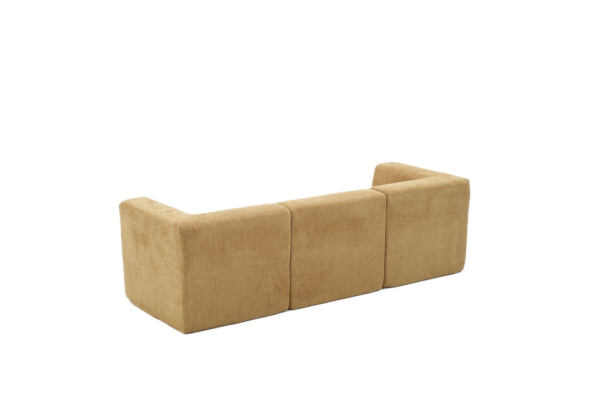 Sofá de 3 Lugares Raks – Castanho – 245x70x85 cm | Tribo Home