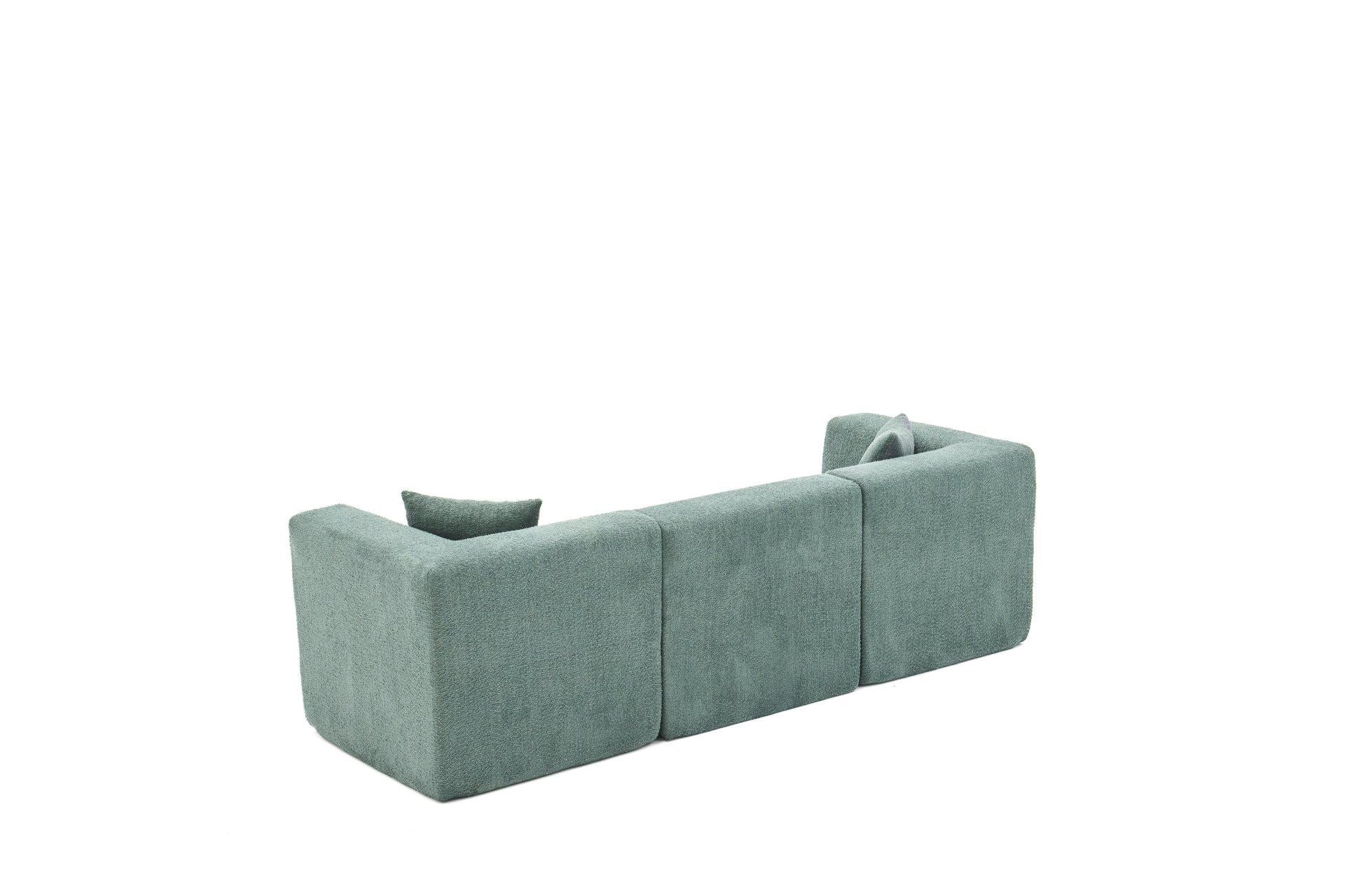 Sofá de 3 Lugares Raks – Verde – 245x70x85 cm | Tribo Home