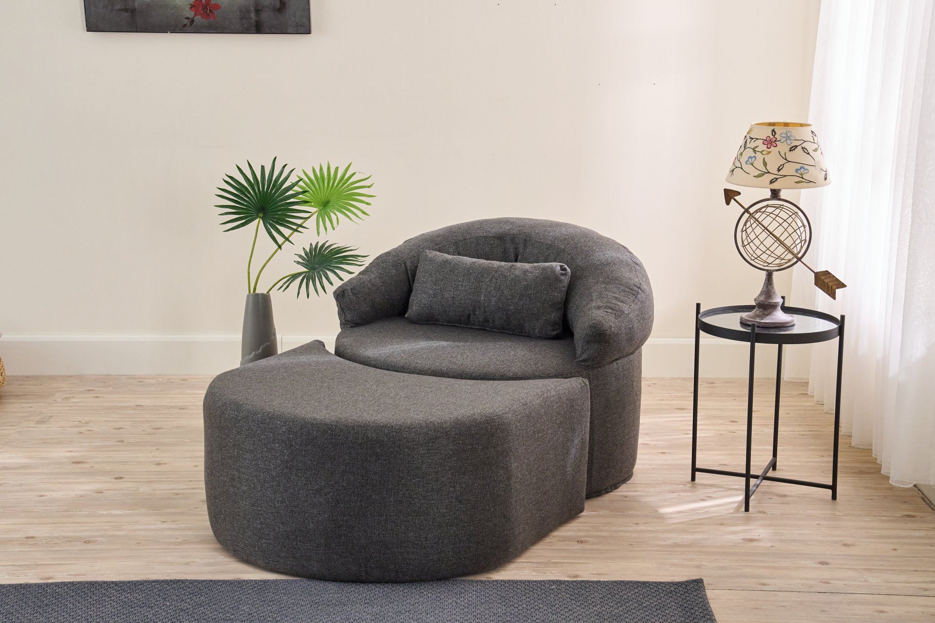 Sofá-cama de 1 lugar-Pitta-Antracite