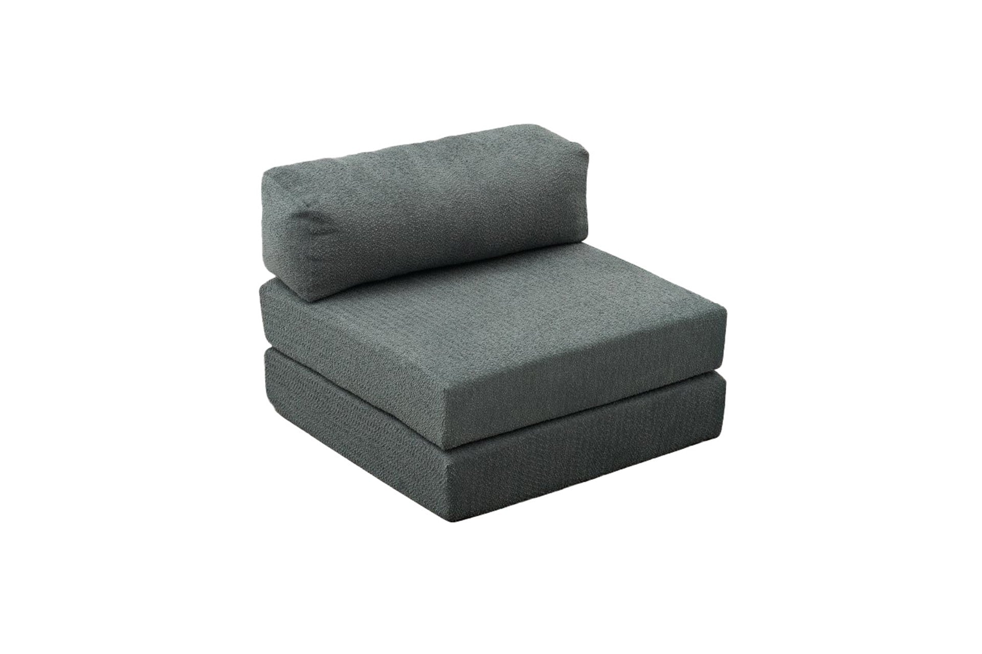 Sofá elegante de 1 lugar, tecido chenille verde, 95 x 75 x 95 cm | Espuma macia 28 DNS para maior conforto | Design ecológico, perfeito para espaços modernos