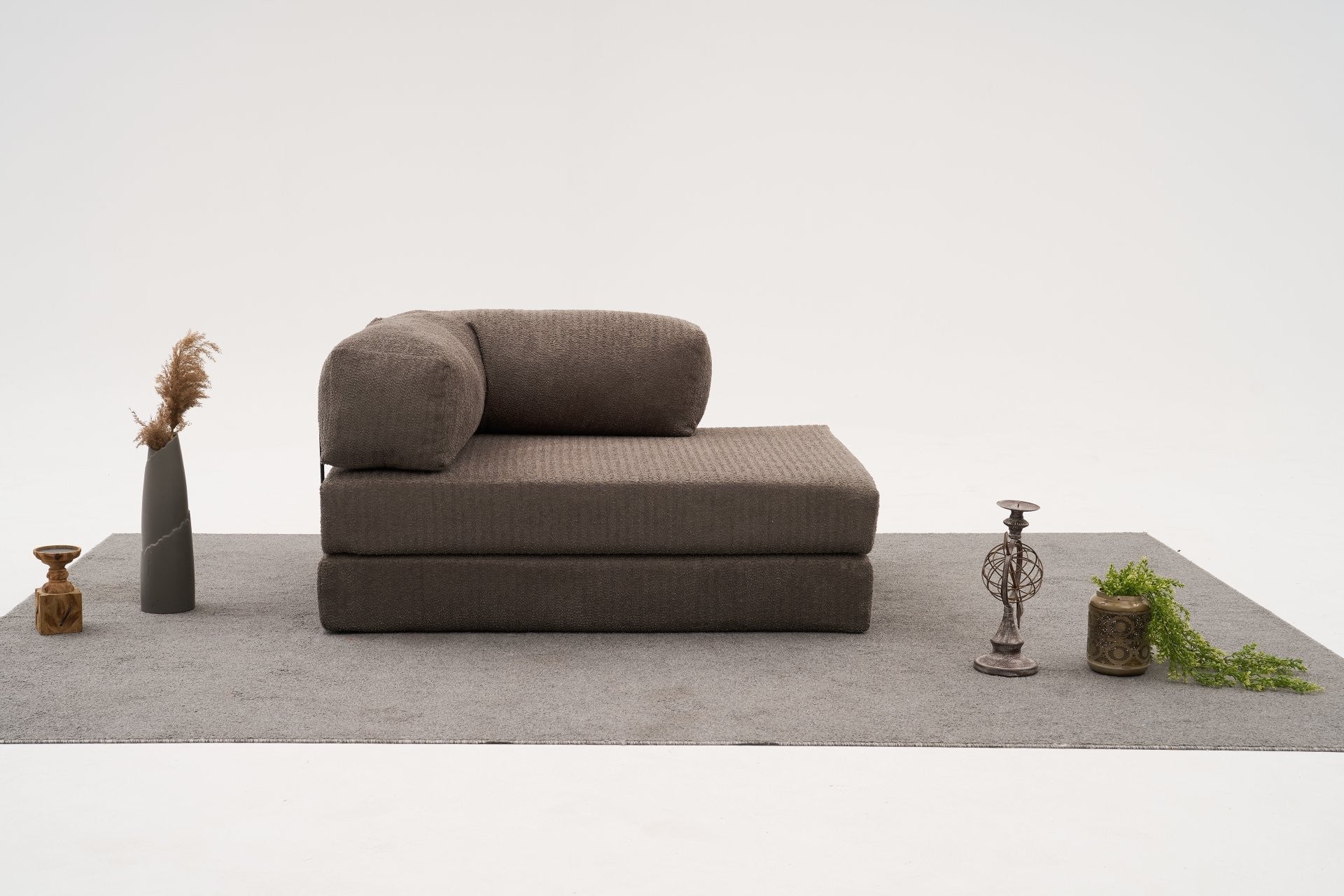 Sofá elegante de 2 lugares, tecido chenille cinza, 140 x 95 x 75 cm | Assentos de espuma macia, ecológico | Perfeito para salas de estar e espaços aconchegantes