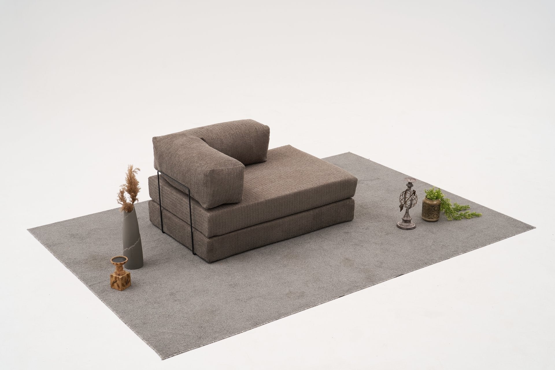 Sofá elegante de 2 lugares, tecido chenille cinza, 140 x 95 x 75 cm | Assentos de espuma macia, ecológico | Perfeito para salas de estar e espaços aconchegantes