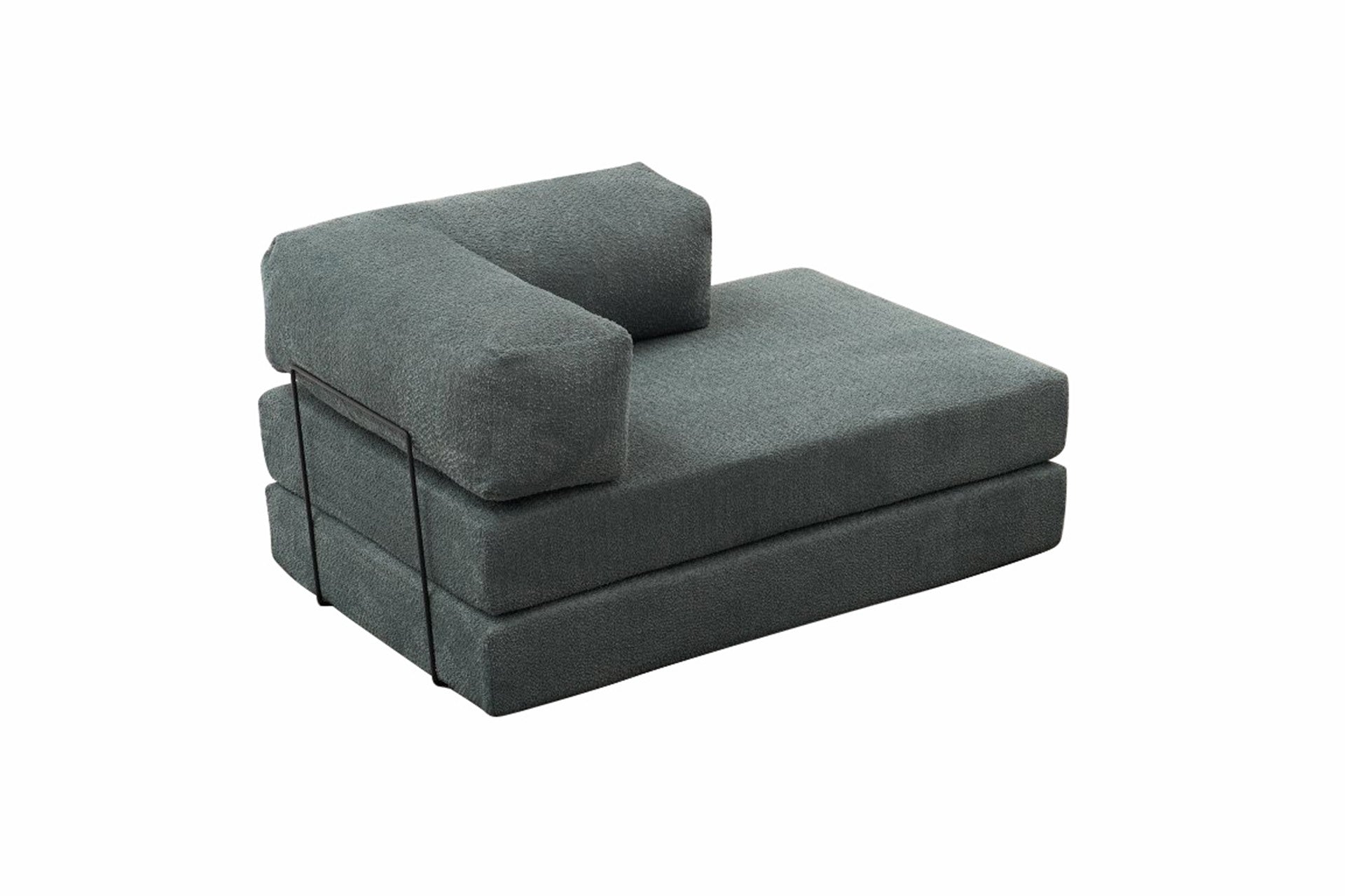 Sofá elegante de 2 lugares, tecido chenille verde, 140 x 95 x 75 cm | Assentos de espuma macia, design ecológico | Perfeito para salas de estar modernas e espaços aconchegantes