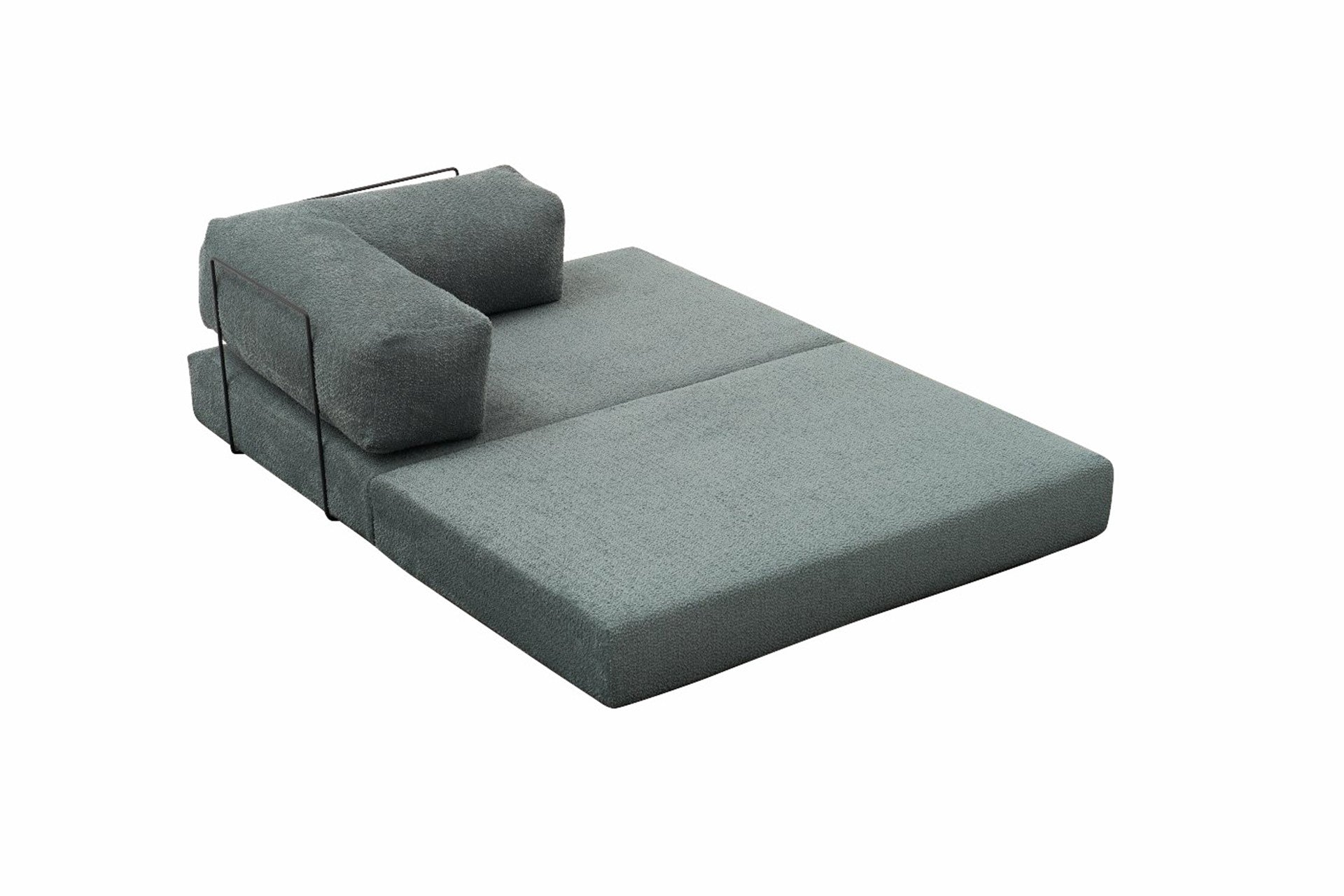 Sofá elegante de 2 lugares, tecido chenille verde, 140 x 95 x 75 cm | Assentos de espuma macia, design ecológico | Perfeito para salas de estar modernas e espaços aconchegantes