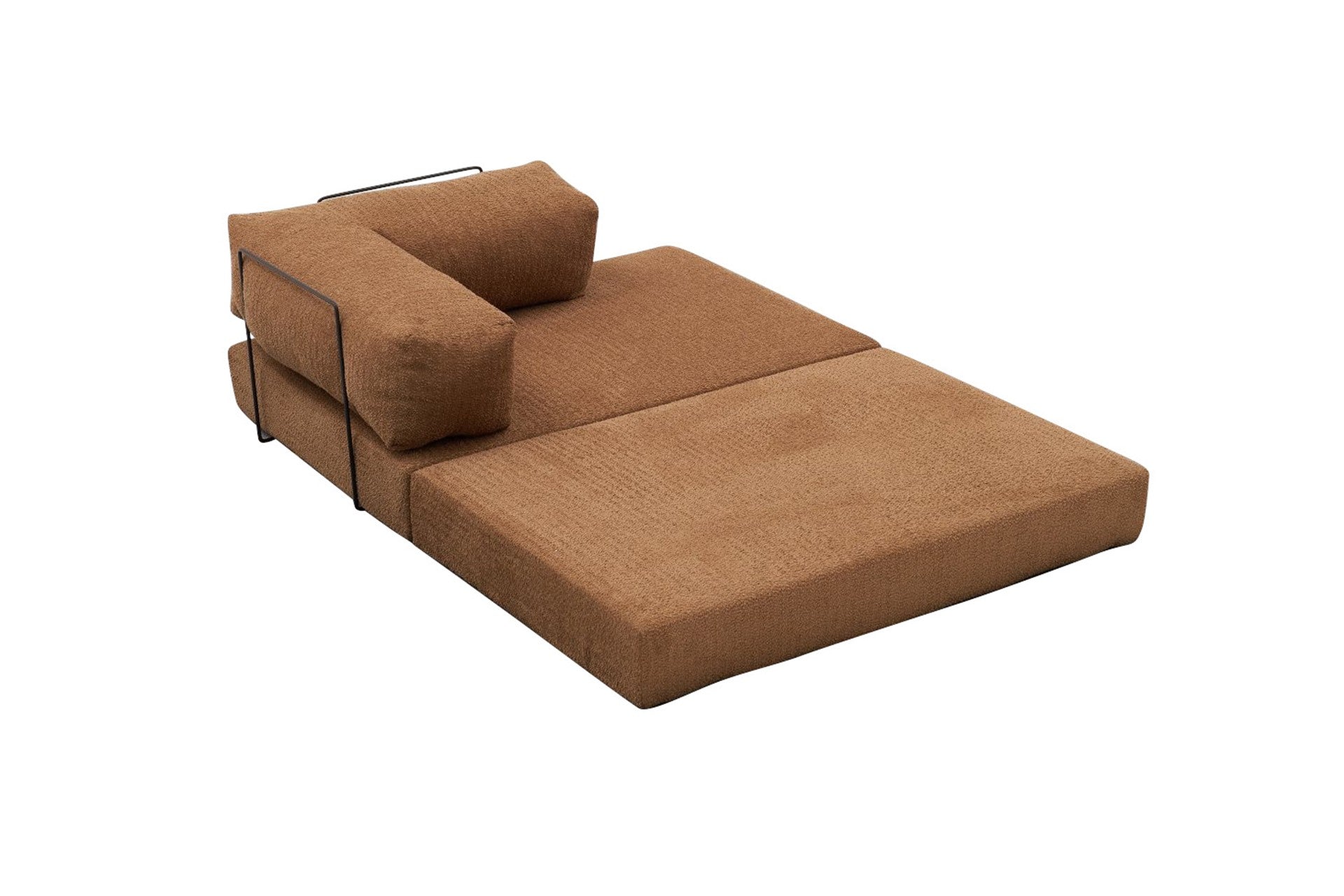 Sofá elegante de 2 lugares, tecido chenille marrom, 140 x 95 x 75 cm | Assento de espuma macia, ecológico | Perfeito para salas de estar e espaços aconchegantes