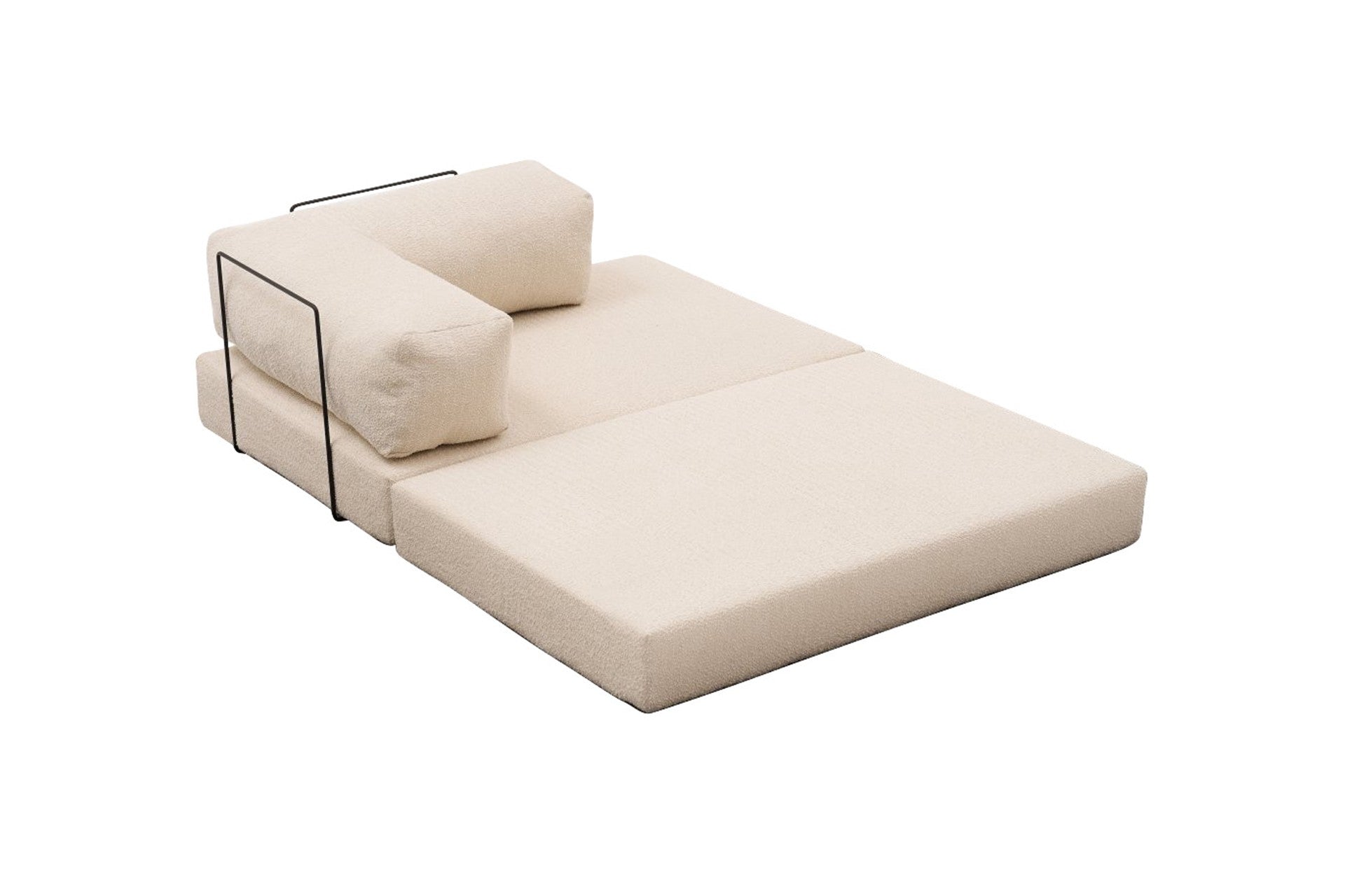 Sofá elegante de 2 lugares, tecido chenille creme, 140 x 95 x 75 cm | Assentos de espuma macia, ecológico | Perfeito para salas de estar e espaços aconchegantes