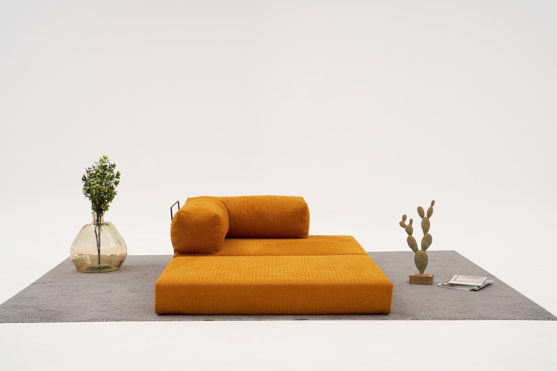 Sofá de 2 Lugares Comfort – Laranja – 140x75x95 cm | Tribo Home
