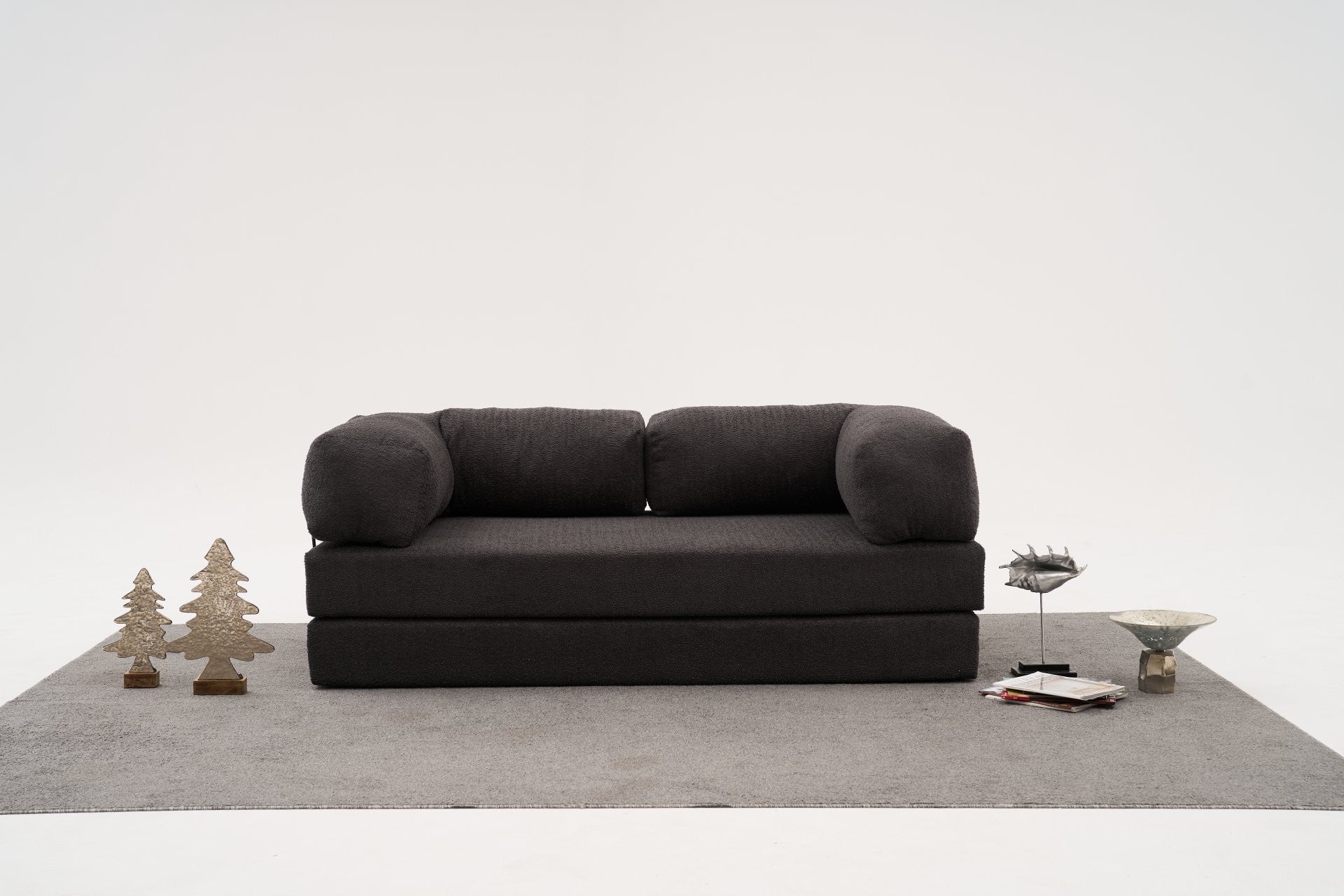 Sofá de 3 Lugares Comfort – Antracite – 190x75x95 cm | Tribo Home