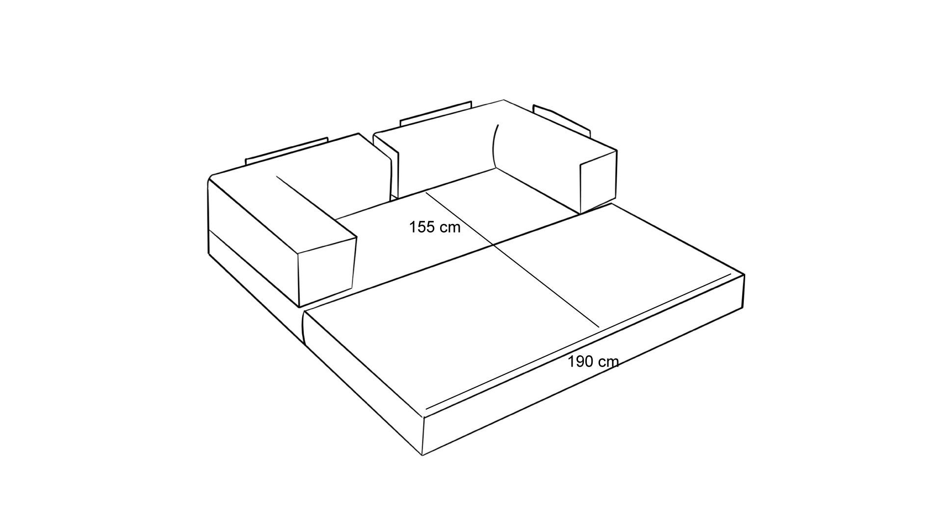 Sofá de 3 Lugares Comfort – Antracite – 190x75x95 cm | Tribo Home