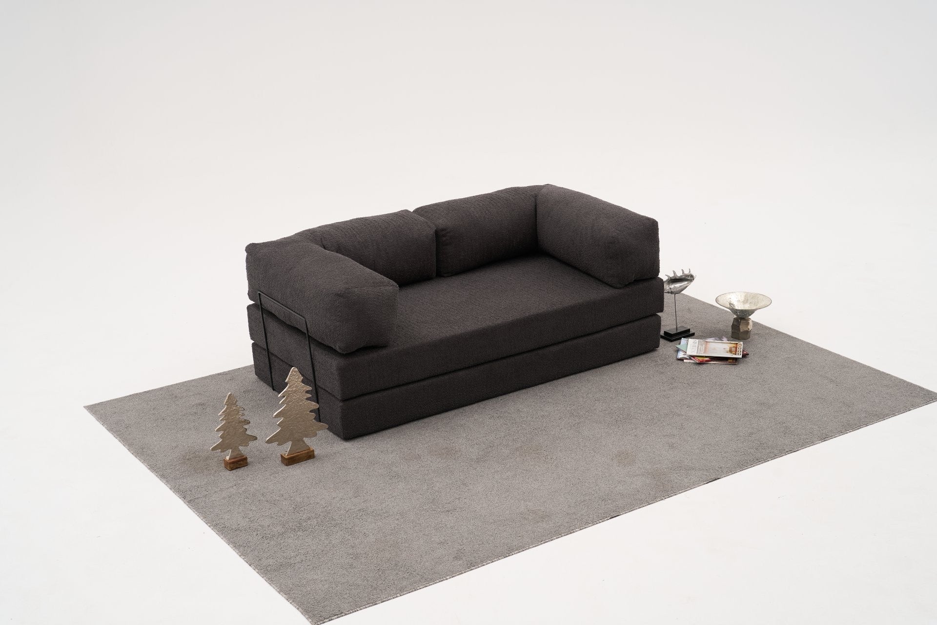 Sofá de 3 Lugares Comfort – Antracite – 190x75x95 cm | Tribo Home