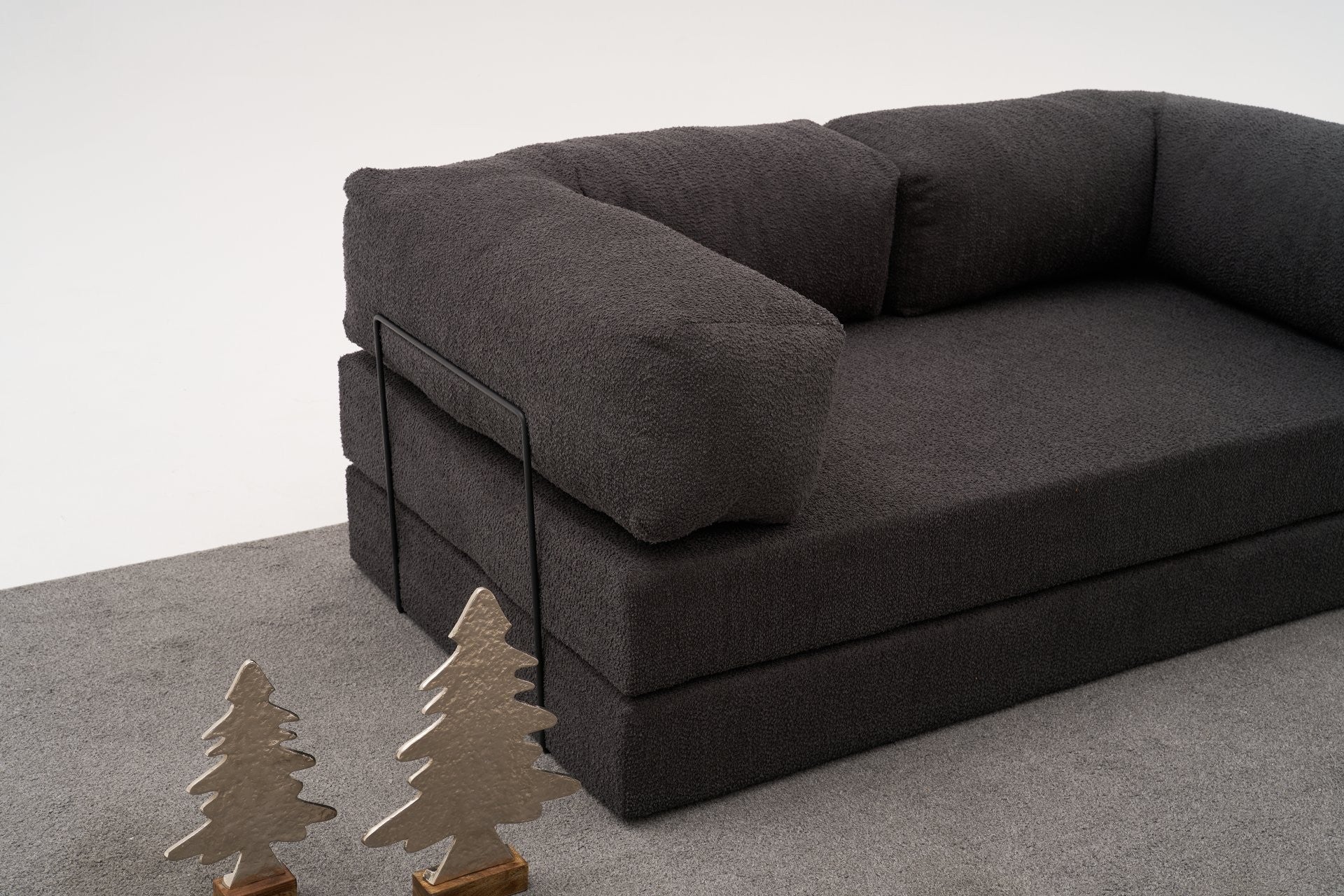 Sofá de 3 Lugares Comfort – Antracite – 190x75x95 cm | Tribo Home