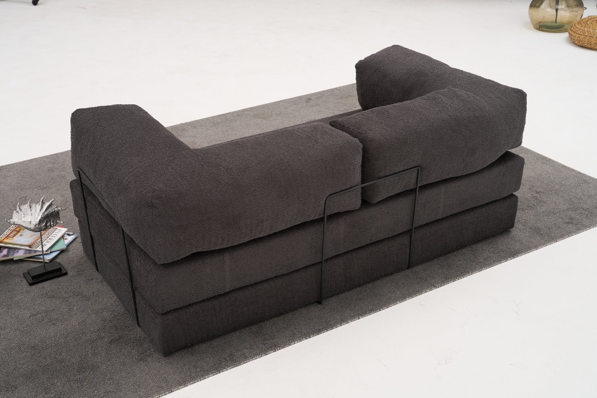 Sofá de 3 Lugares Comfort – Antracite – 190x75x95 cm | Tribo Home