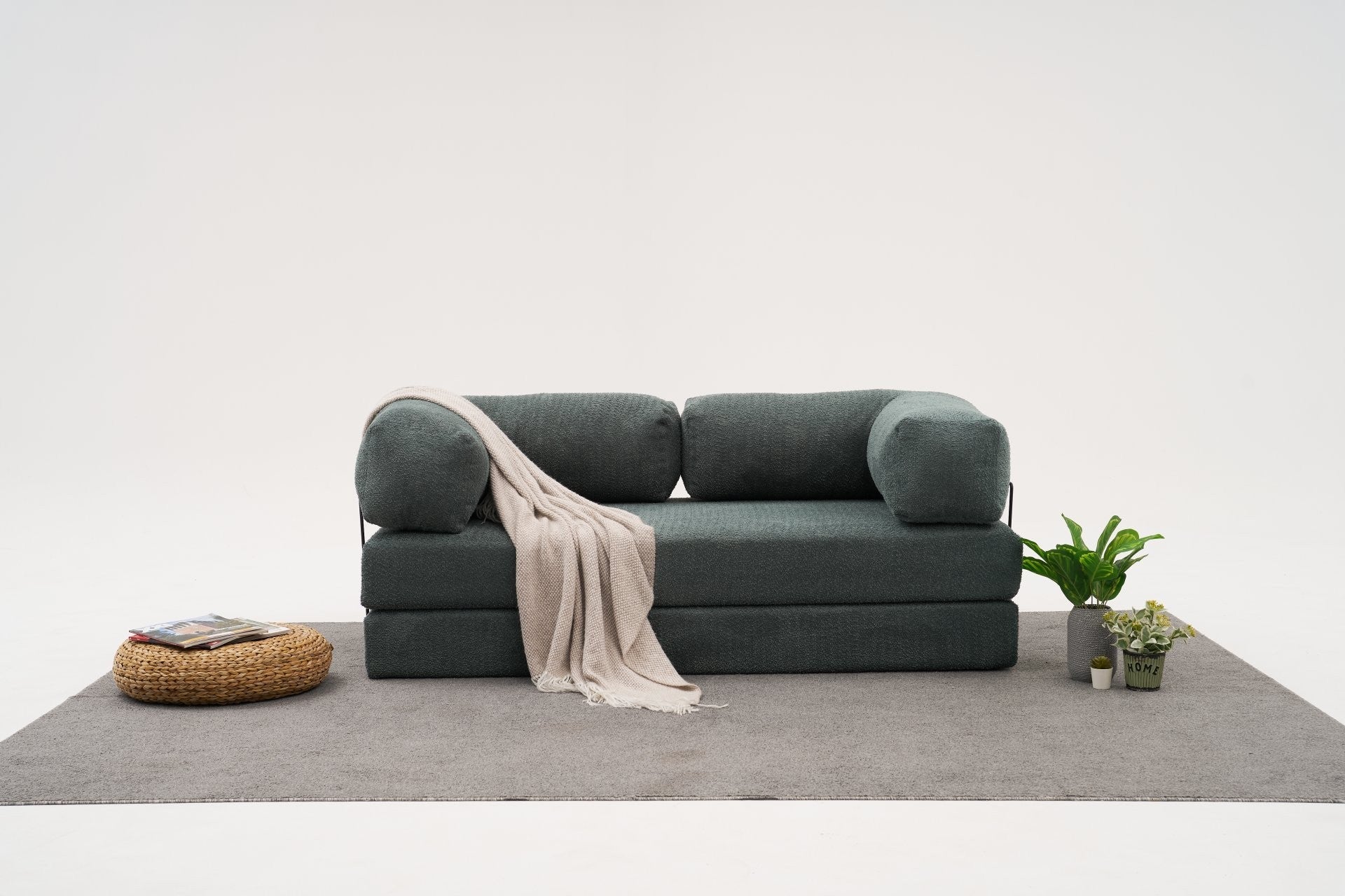 Sofá de 3 Lugares Comfort – Verde – 190x75x95 cm | Tribo Home