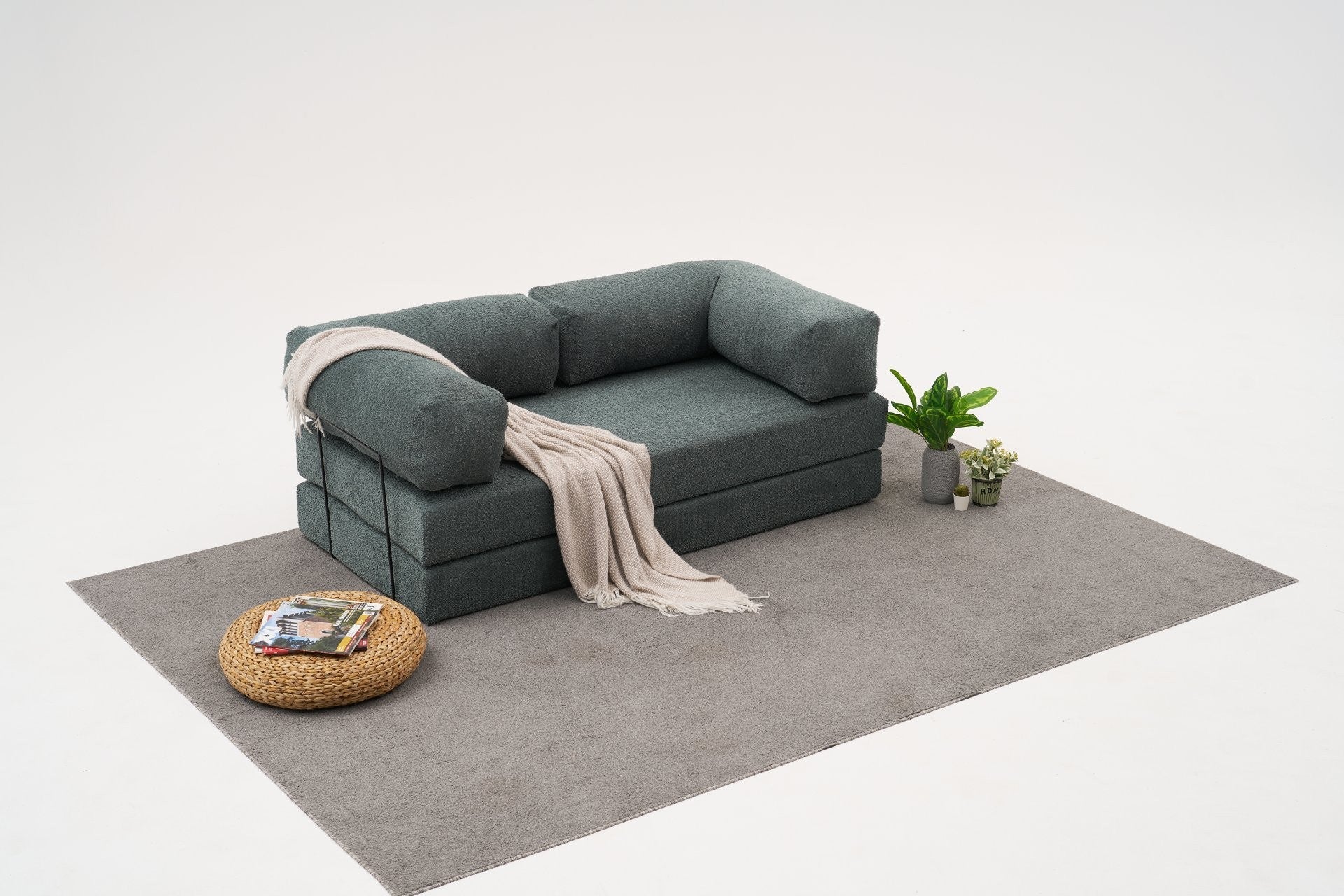 Sofá de 3 Lugares Comfort – Verde – 190x75x95 cm | Tribo Home
