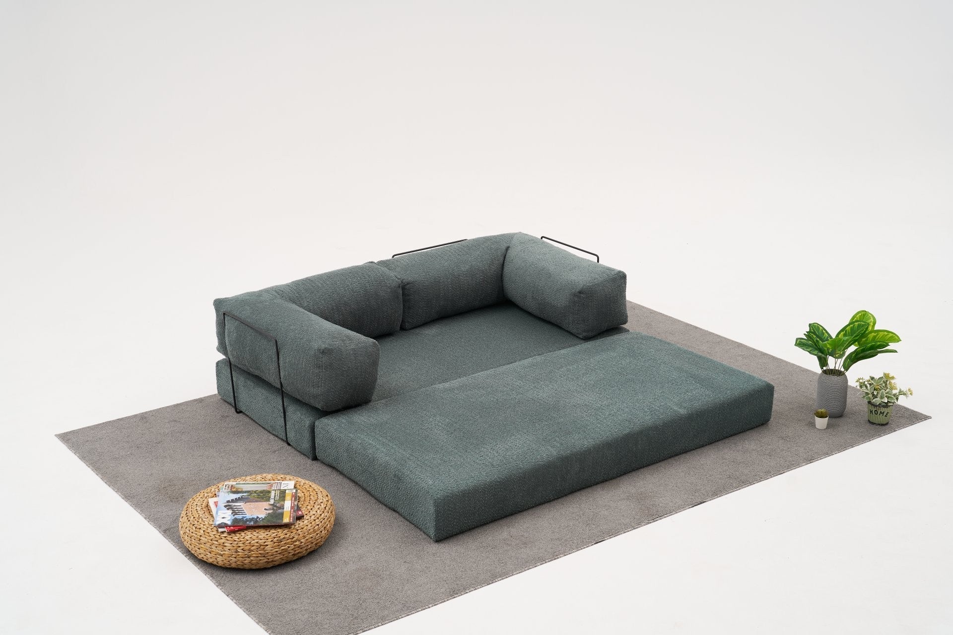 Sofá de 3 Lugares Comfort – Verde – 190x75x95 cm | Tribo Home
