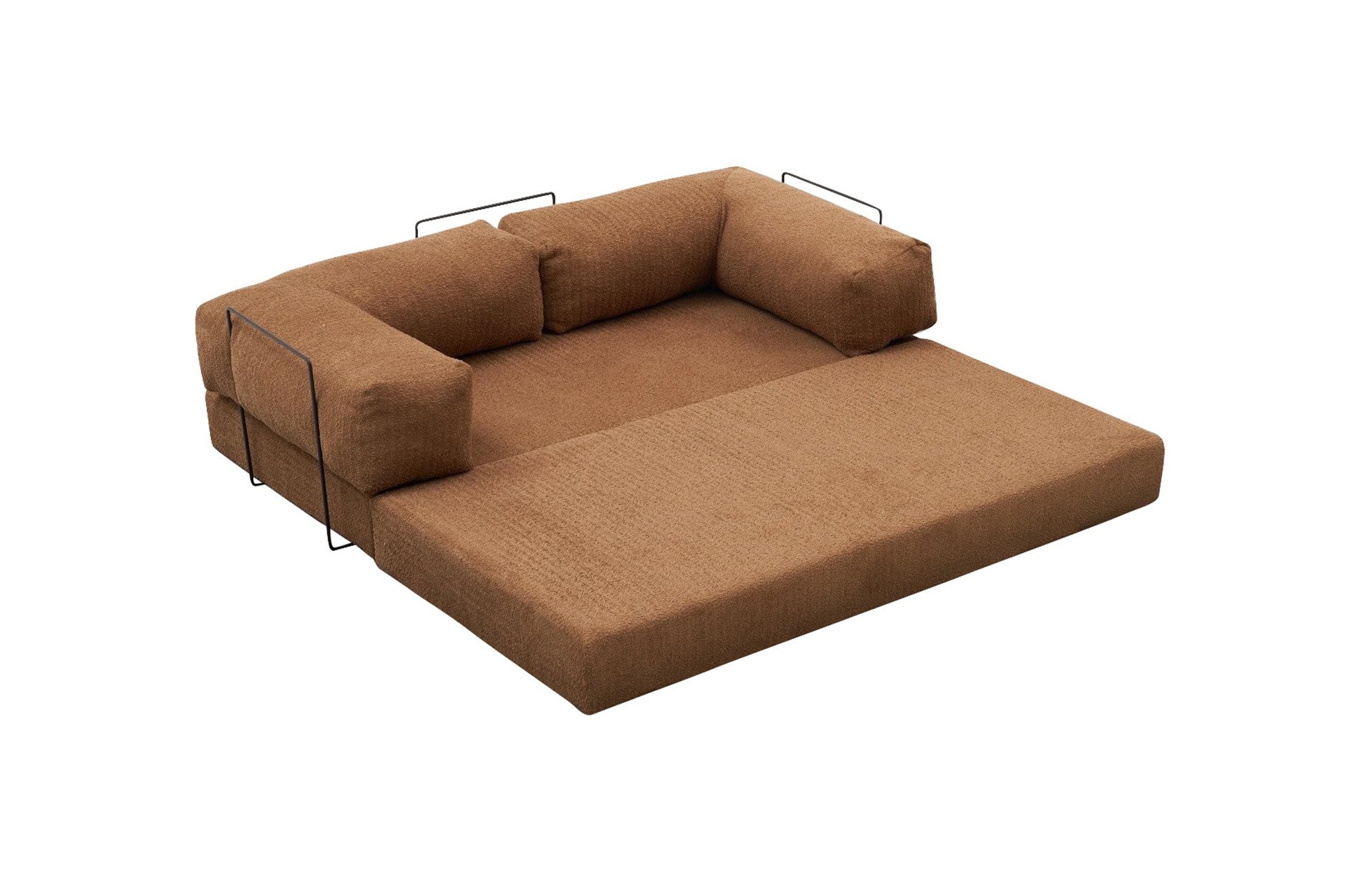 Sofá de 3 Lugares Comfort – Castanho – 190x75x95 cm | Tribo Home