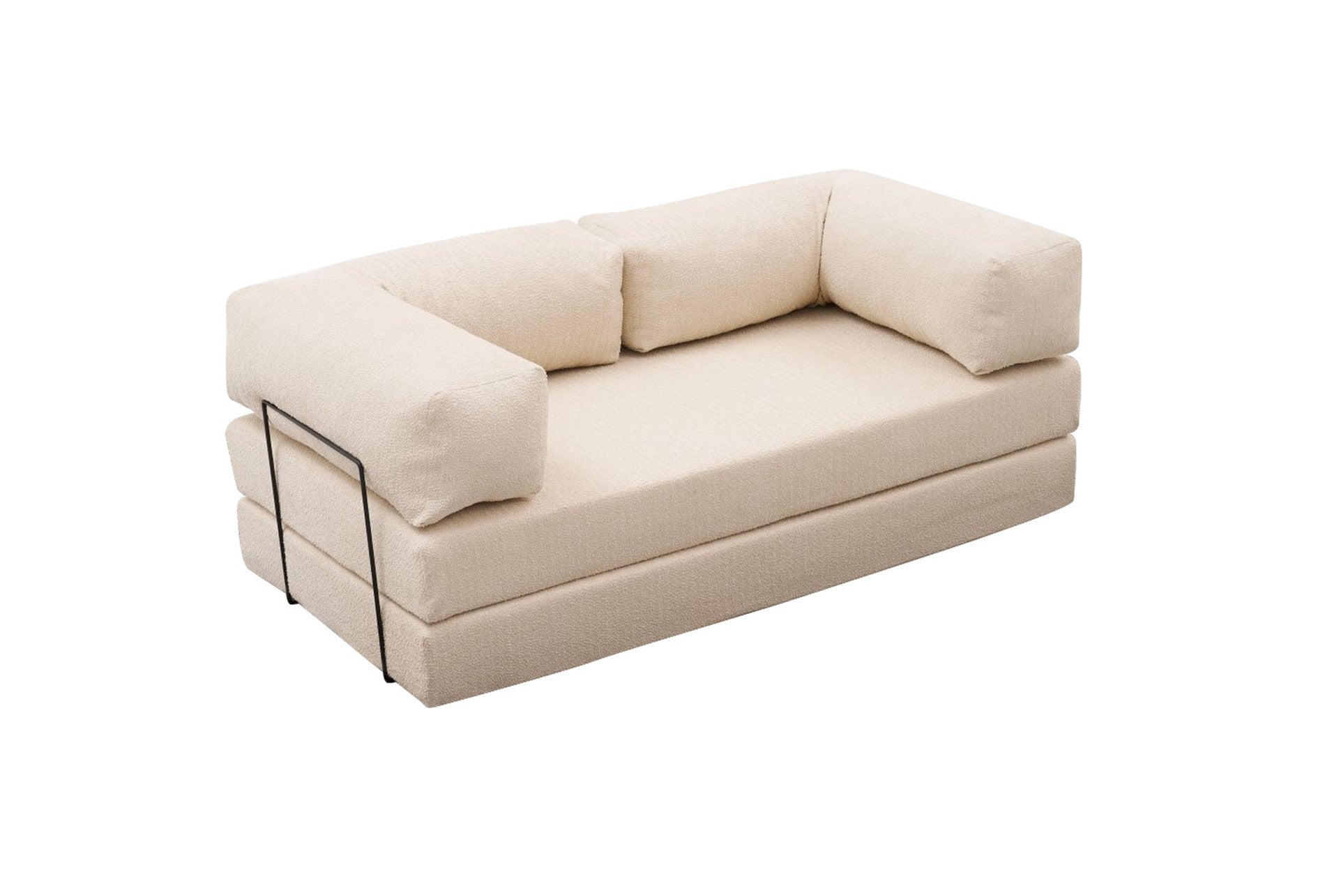 Sofá de 3 Lugares Comfort – Creme – 190x75x95 cm | Tribo Home