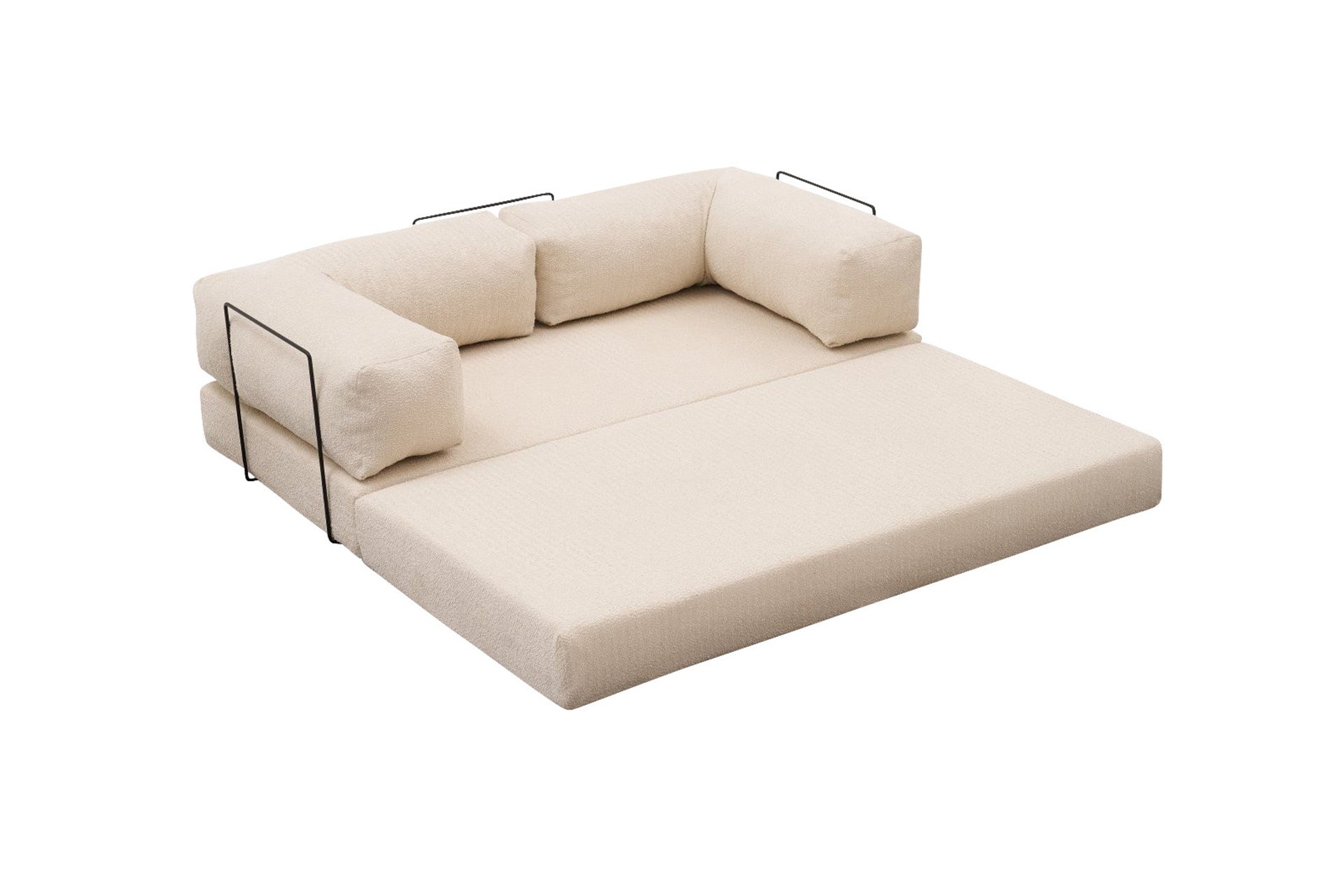Sofá de 3 Lugares Comfort – Creme – 190x75x95 cm | Tribo Home