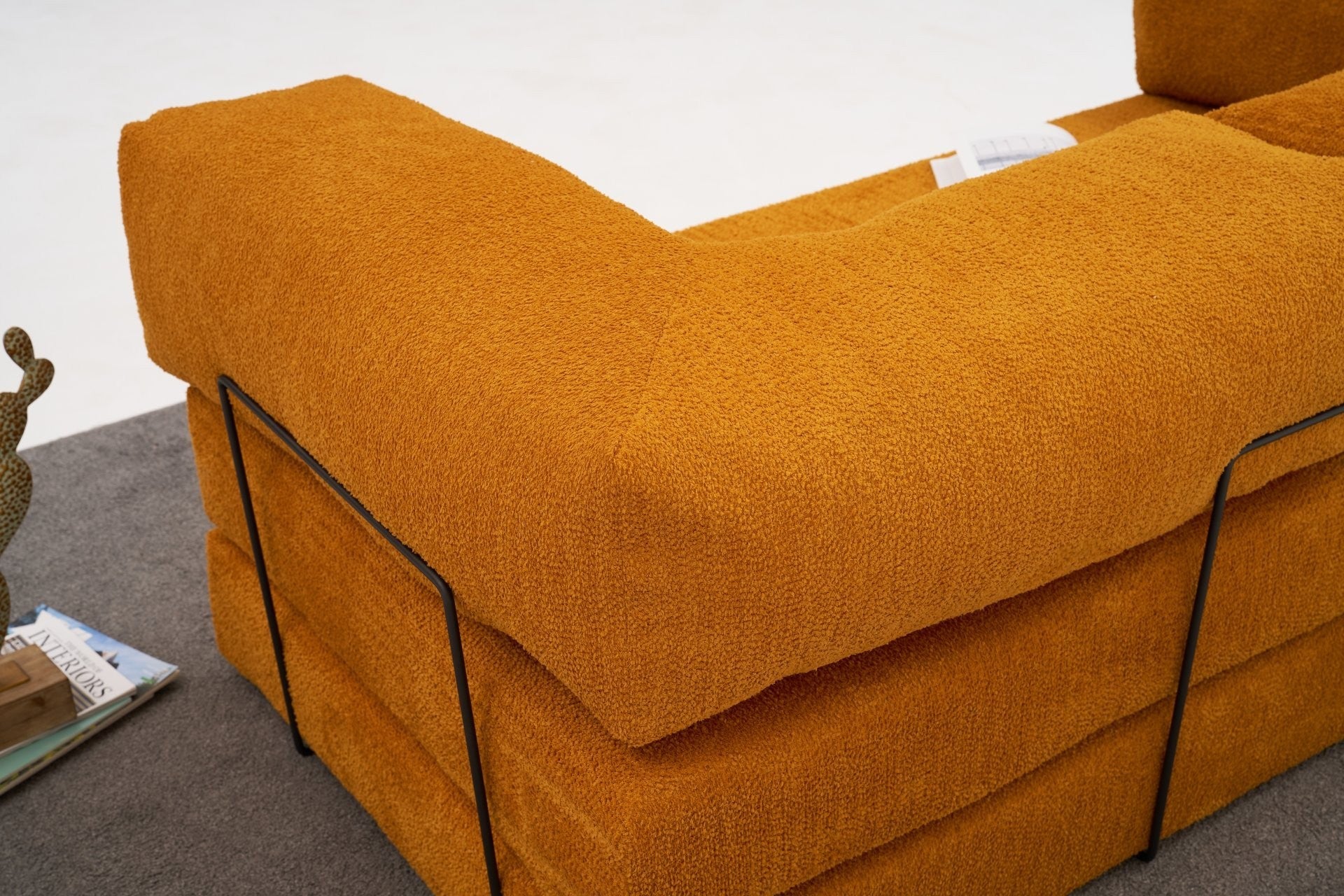 Sofá de 3 Lugares Comfort – Laranja – 190x75x95 cm | Tribo Home