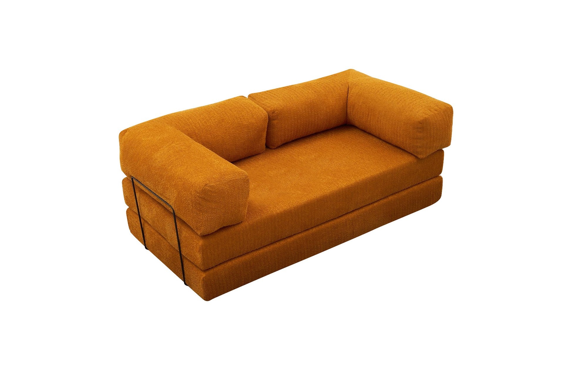 Sofá de 3 Lugares Comfort – Laranja – 190x75x95 cm | Tribo Home