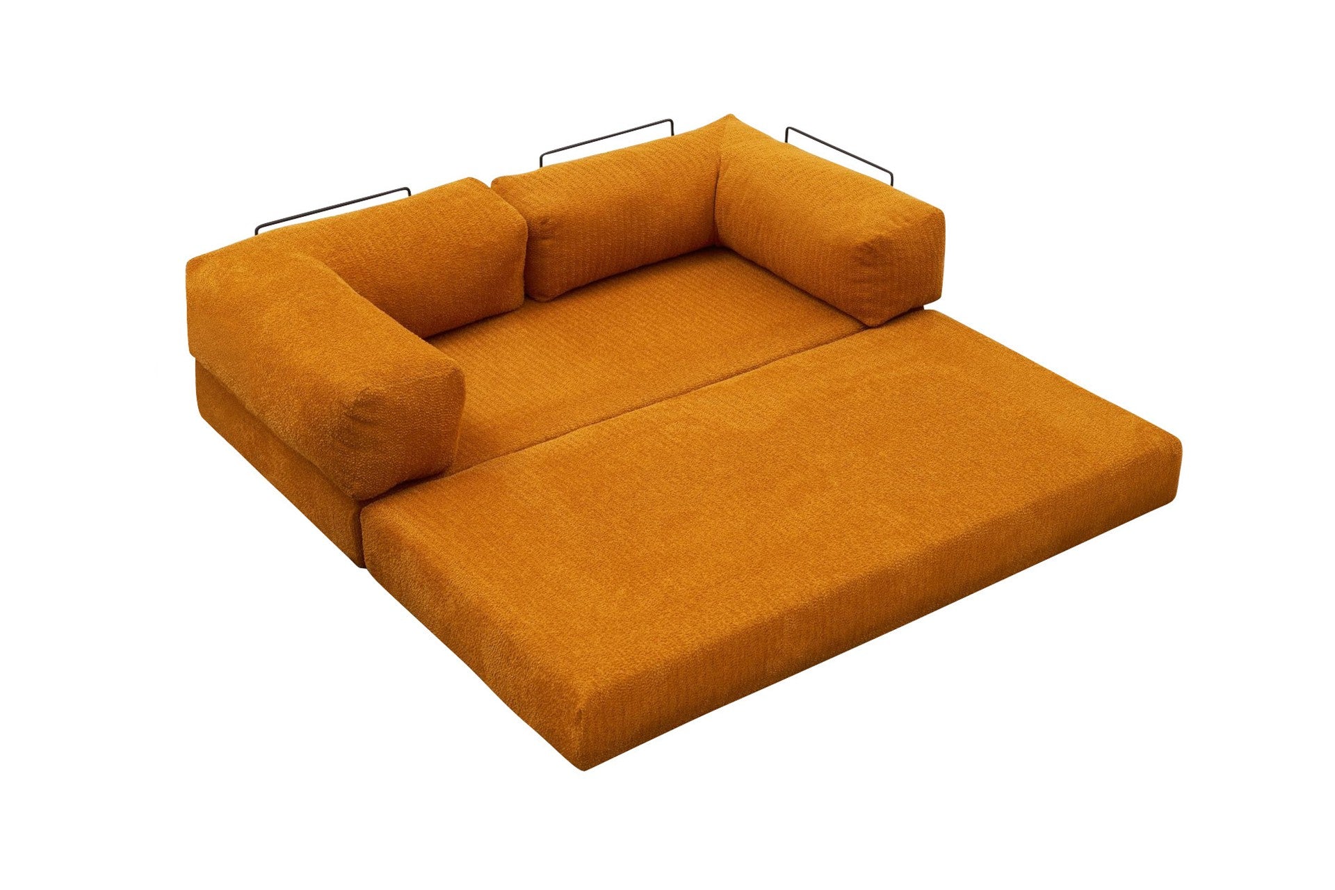 Sofá de 3 Lugares Comfort – Laranja – 190x75x95 cm | Tribo Home