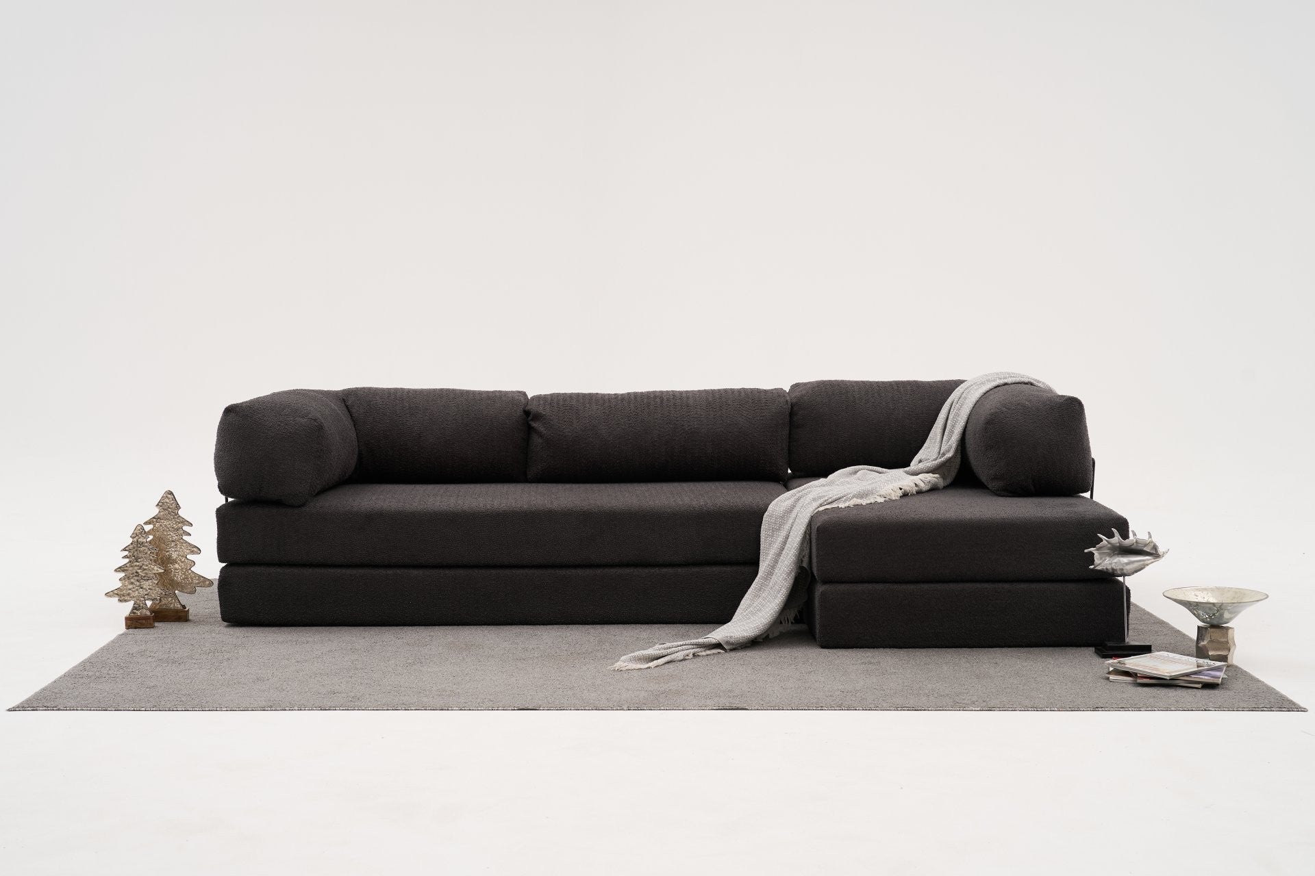 Sofá de Canto Comfort – Antracite – 290x75x95 cm | Tribo Home