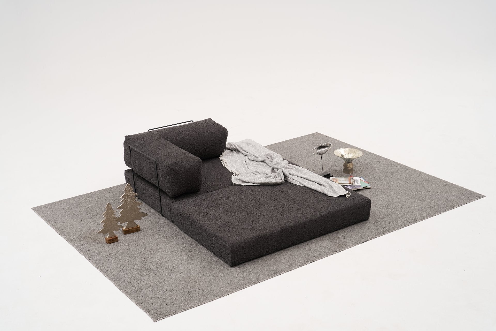 Sofá de Canto Comfort – Antracite – 290x75x95 cm | Tribo Home