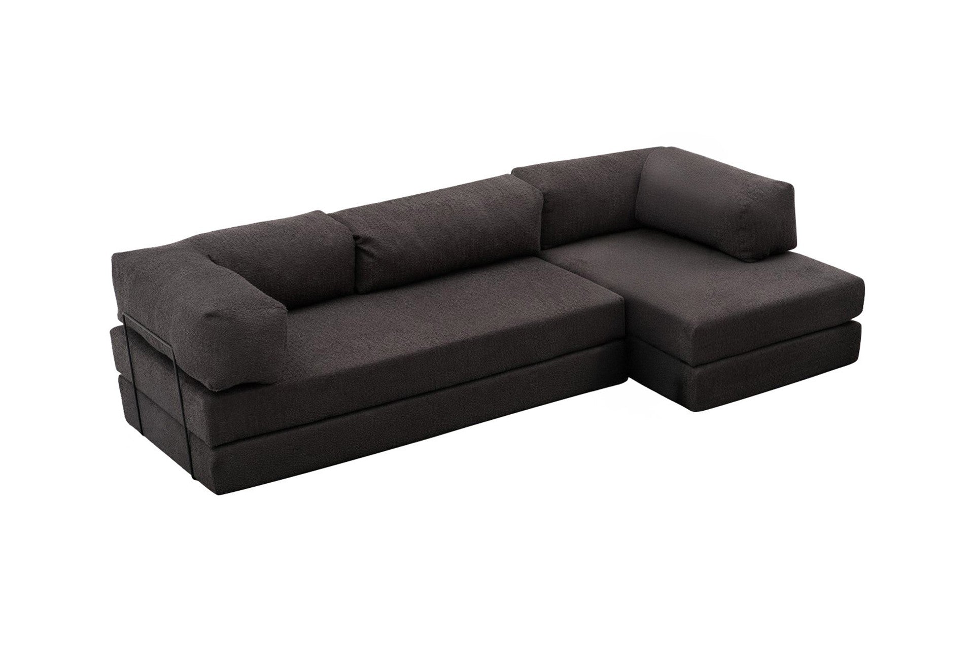 Sofá de Canto Comfort – Antracite – 290x75x95 cm | Tribo Home