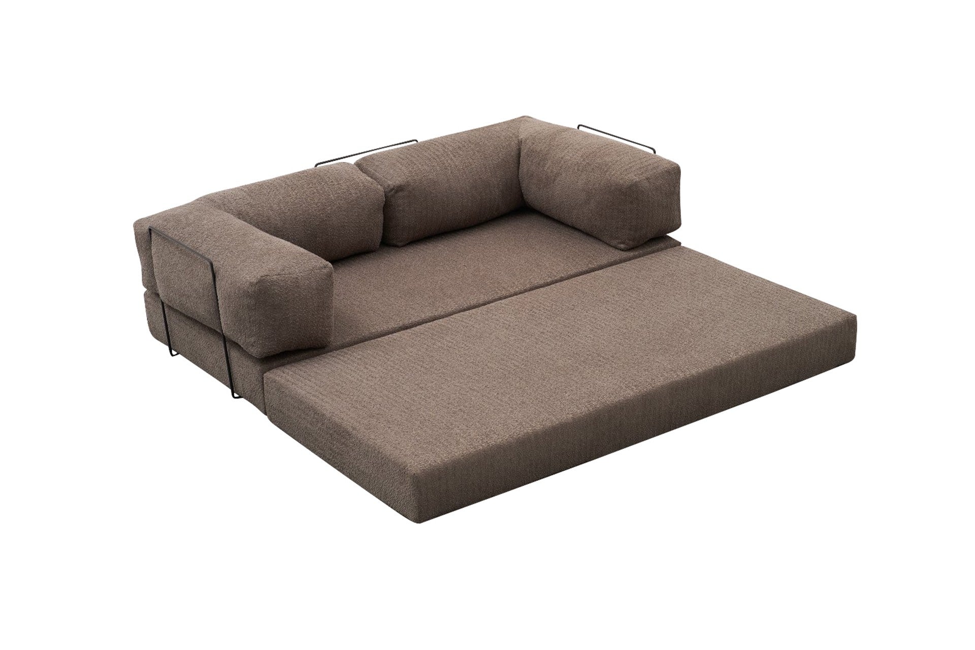 Sofá de Canto Comfort – 290x75x95 cm – Cinzento – Tecido 100% Chenille