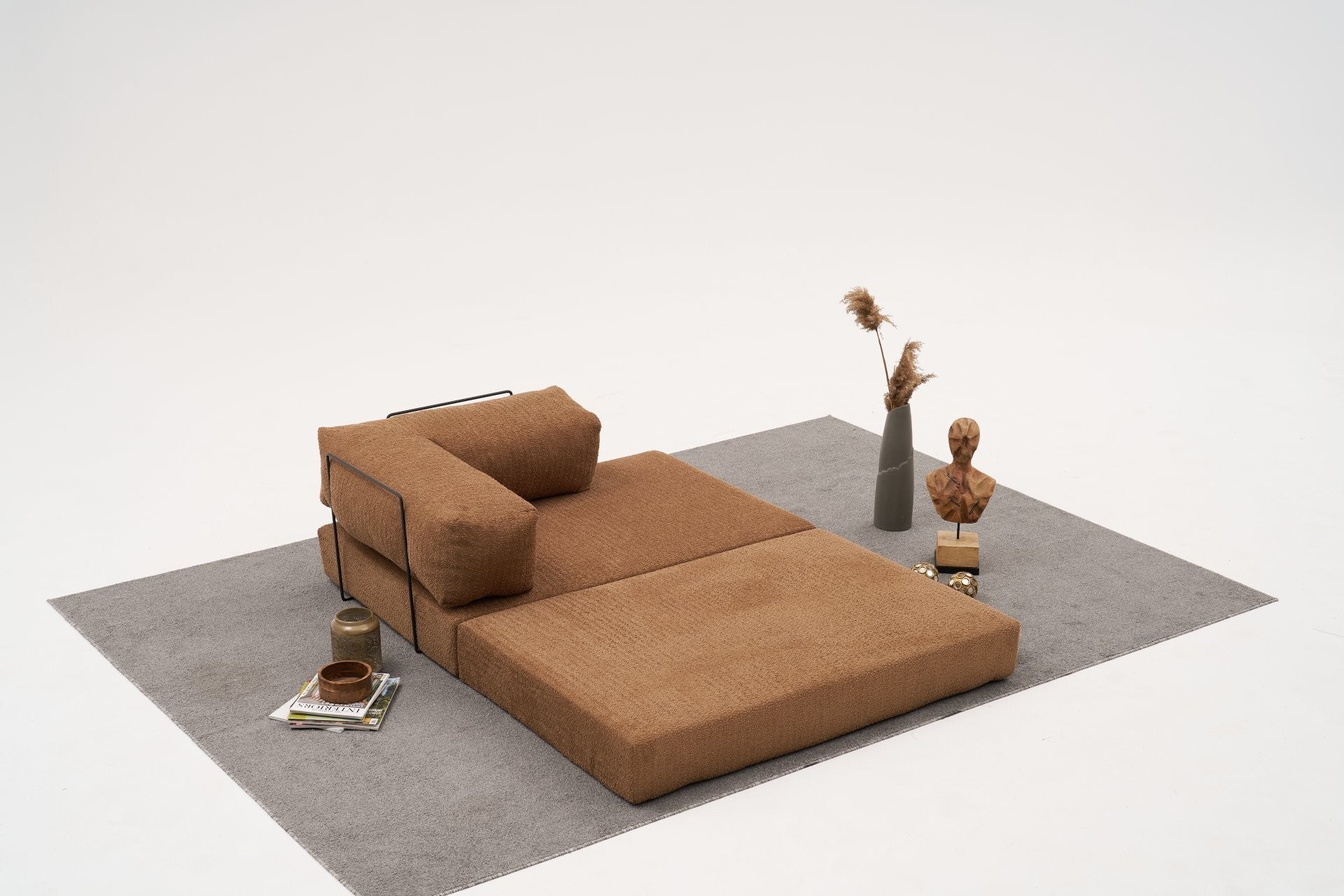 Sofá de Canto Comfort – Castanho – 290x75x95 cm | Tribo Home