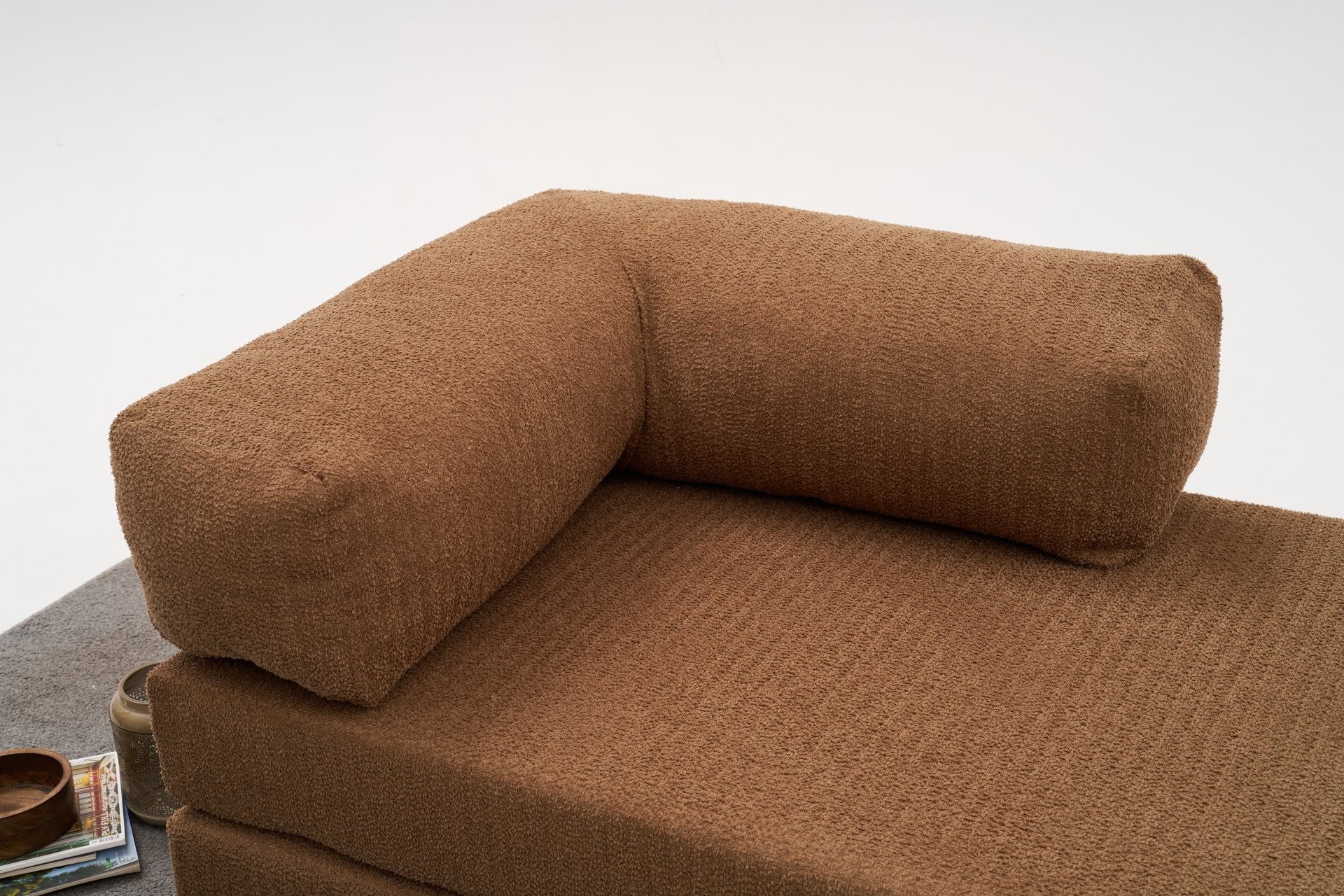 Sofá de Canto Comfort – Castanho – 290x75x95 cm | Tribo Home