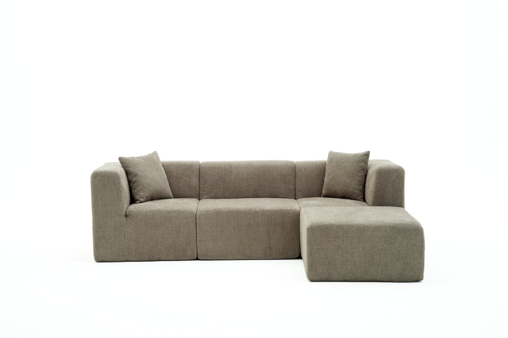 Sofá de Canto Raks – Cinzento – 245x70x85 cm | Tribo Home