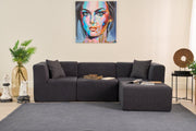 Sofá de Canto Raks – Antracite – 245x70x85 cm | Tribo Home