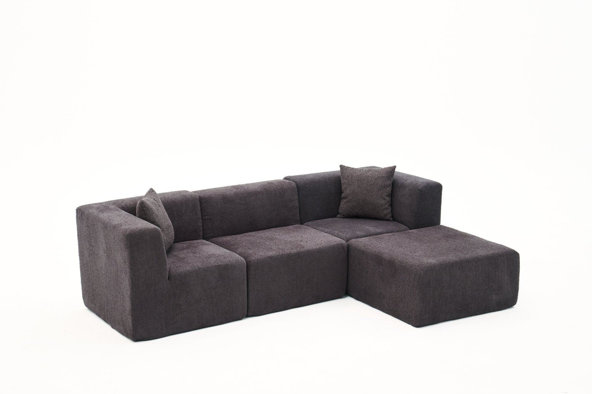 Sofá de Canto Raks – Antracite – 245x70x85 cm | Tribo Home