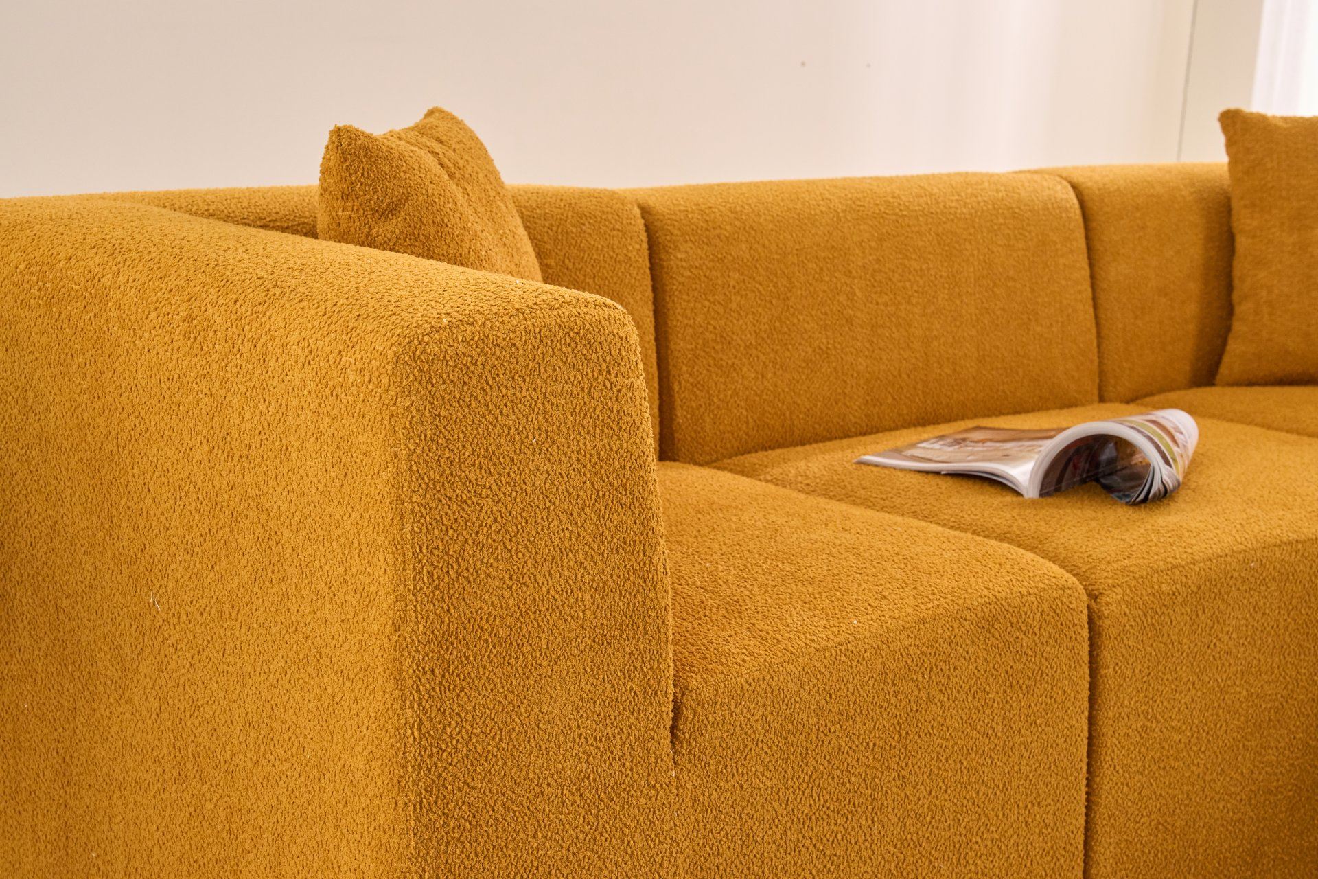 Sofá de Canto Raks – Laranja – 245x70x85 cm | Tribo Home