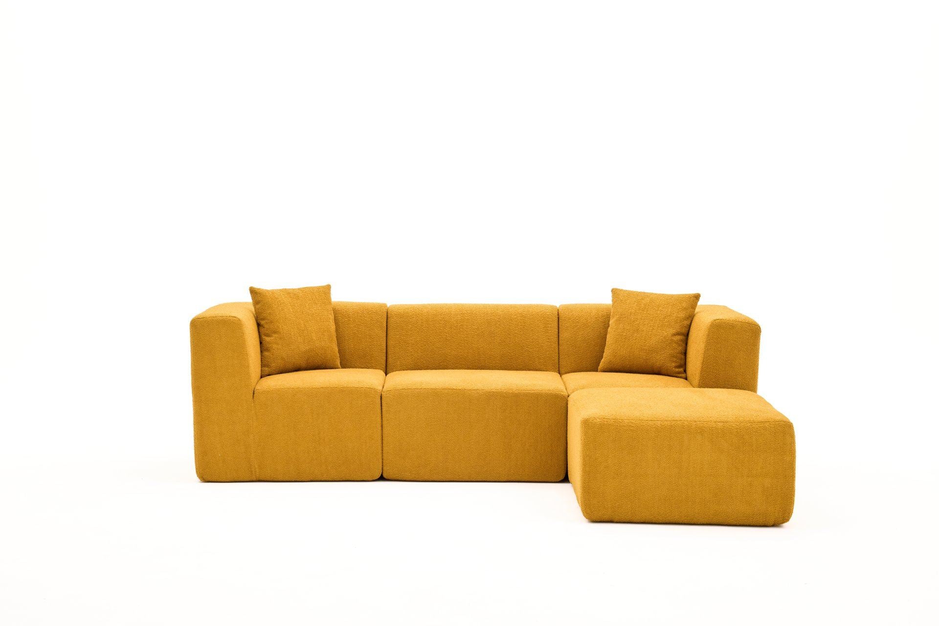 Sofá de Canto Raks – Laranja – 245x70x85 cm | Tribo Home