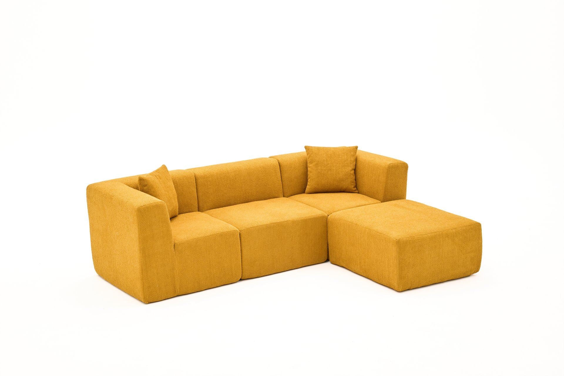 Sofá de Canto Raks – Laranja – 245x70x85 cm | Tribo Home