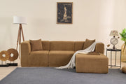 Sofá de Canto Raks – Castanho – 245x70x85 cm | Tribo Home