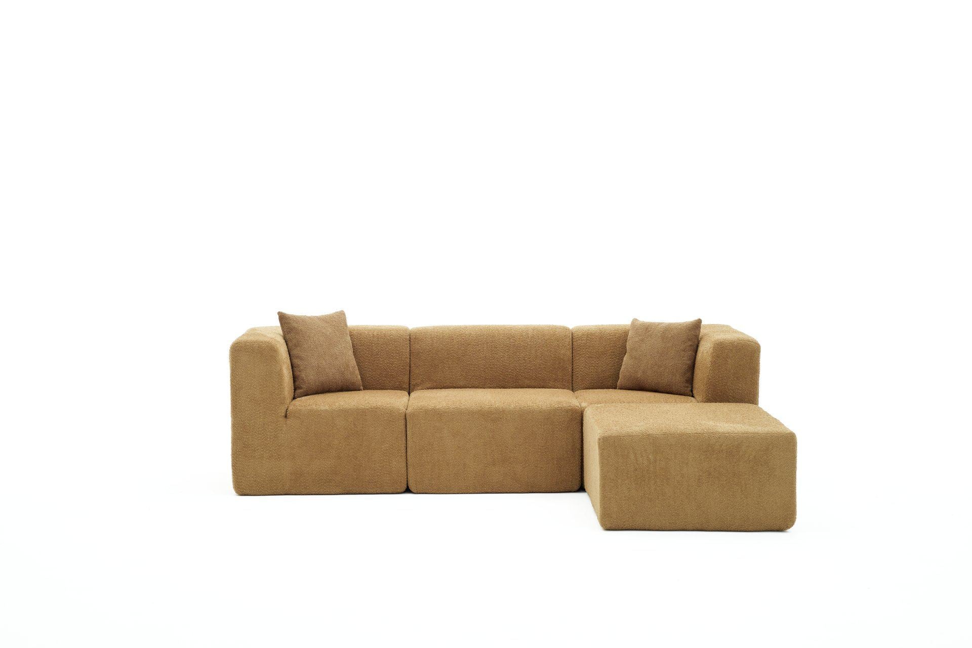 Sofá de Canto Raks – Castanho – 245x70x85 cm | Tribo Home