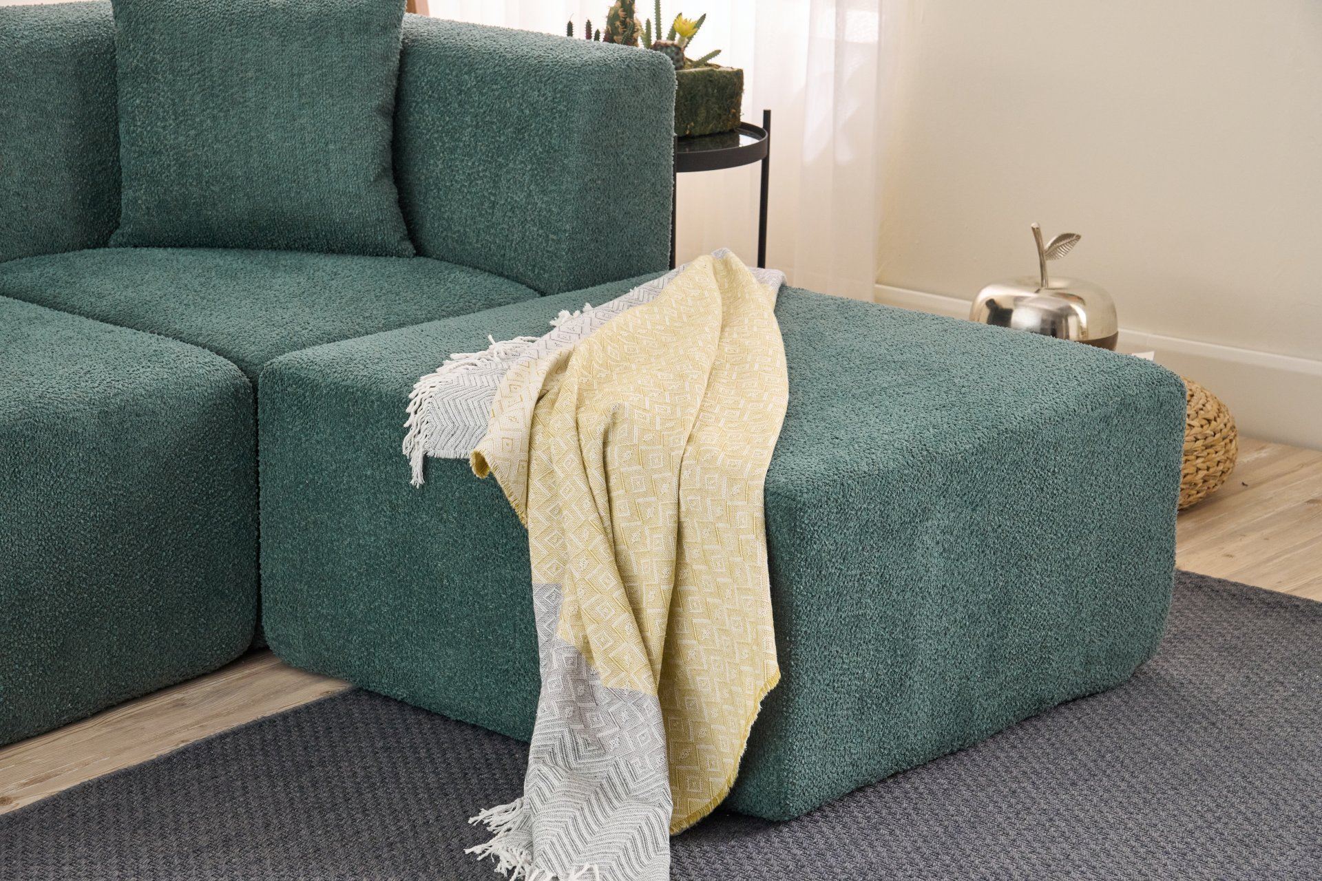 Sofá de Canto Raks – Verde – 245x70x85 cm | Tribo Home