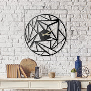 Relógio de parede decorativo de metal – 50 x 50 cm – Preto – 100% metal