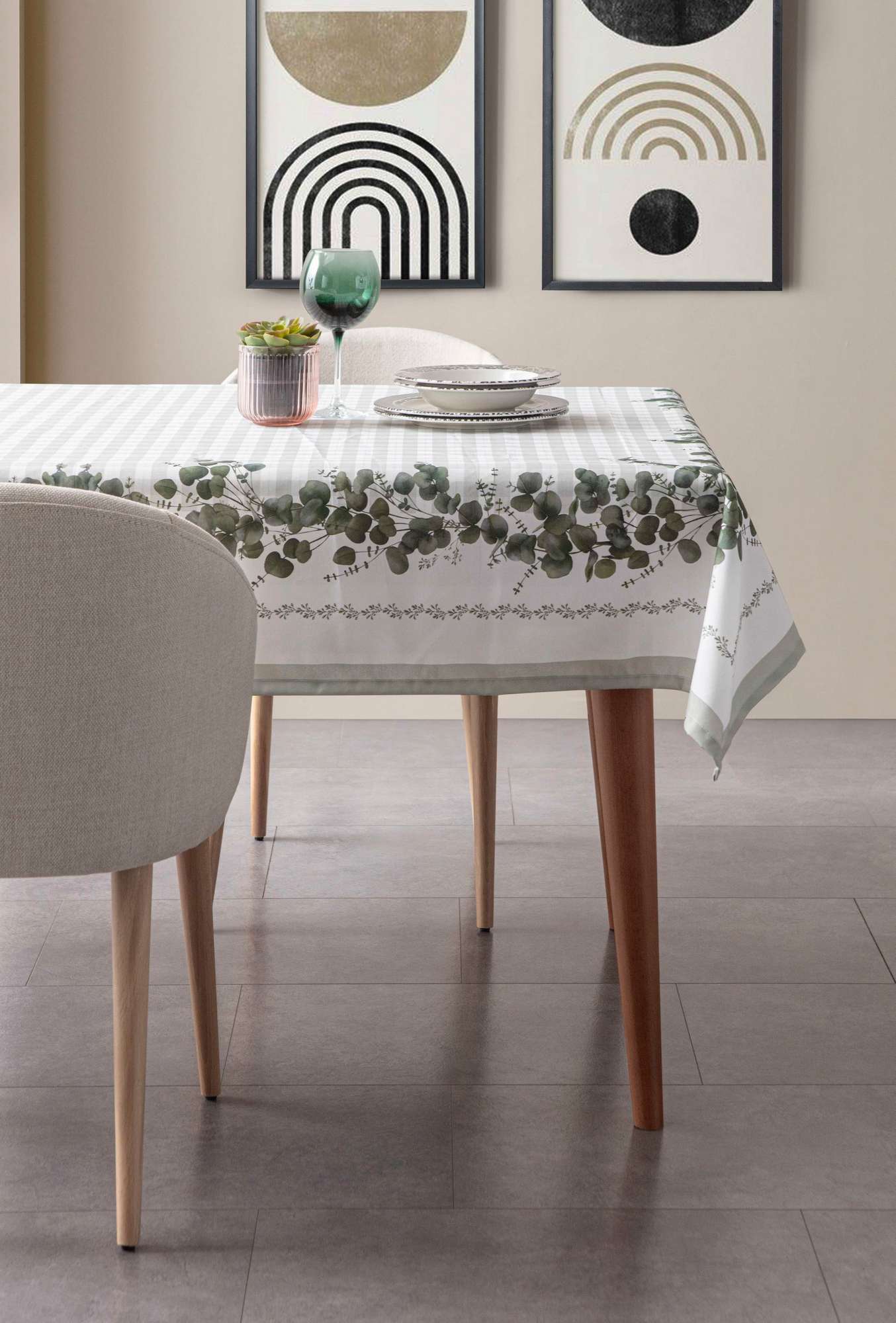 Toalha de mesa-Eucalyptus-Verde
Branco