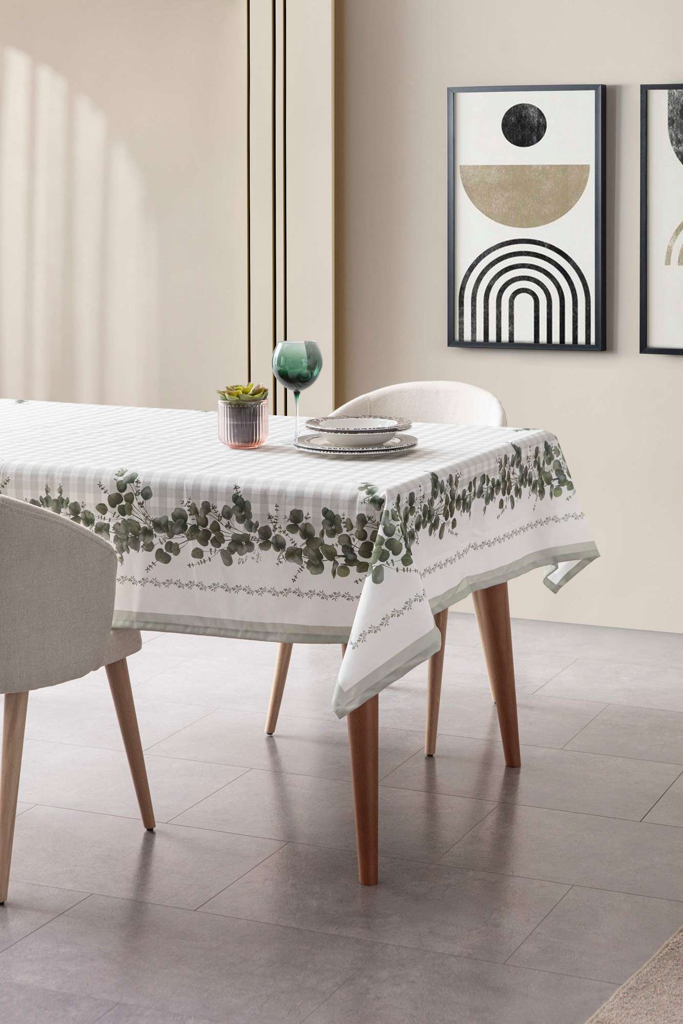 Toalha de mesa-Eucalyptus-Verde
Branco