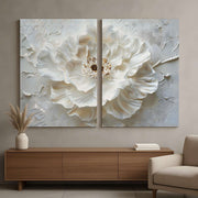 Conjunto de 2 Quadros Decorativos em Tela - Pintura Multicolor 80x120cm com Moldura em Pinho