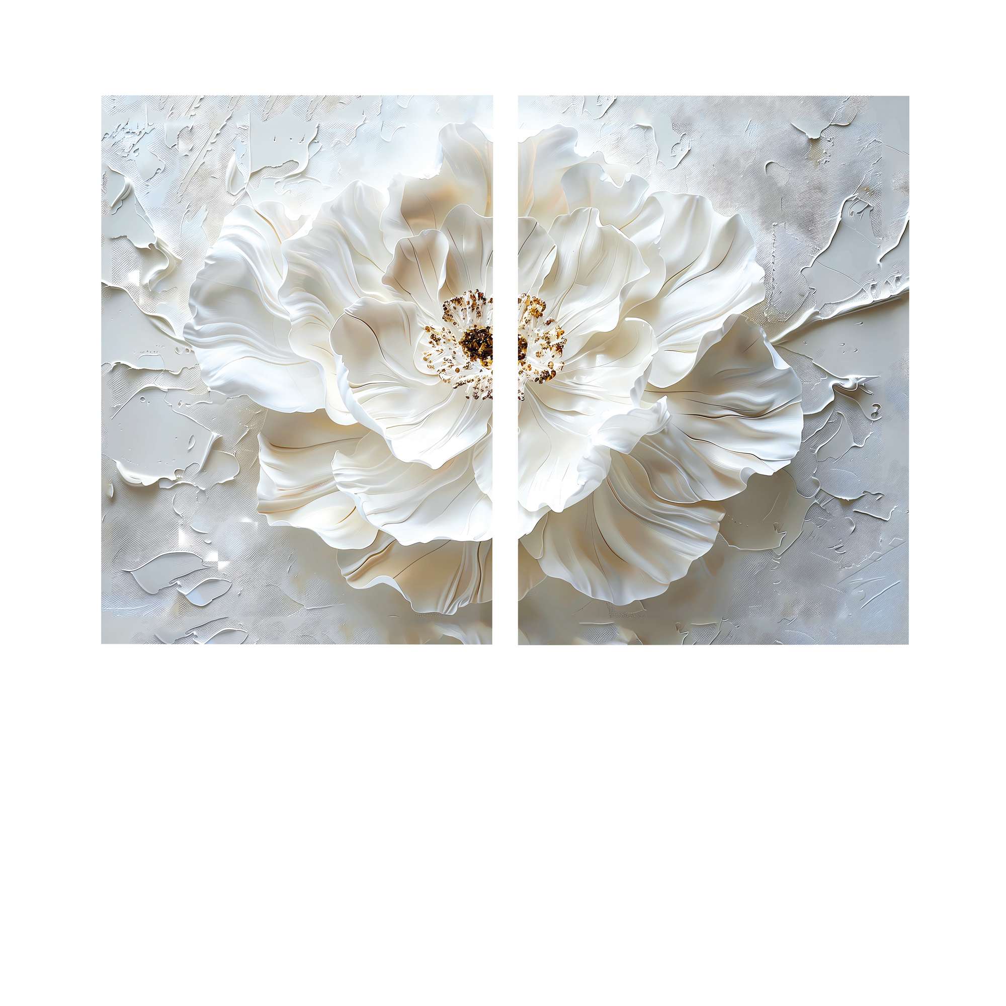 Conjunto de 2 Quadros Decorativos em Tela - Pintura Multicolor 80x120cm com Moldura em Pinho