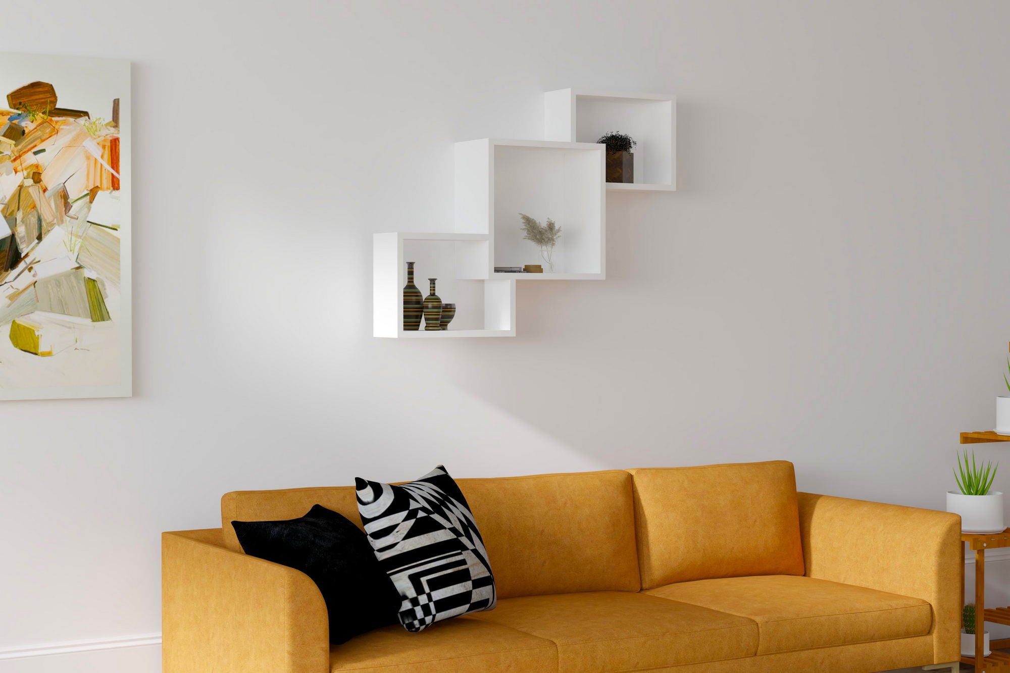 Prateleira de parede-Silver-Branco