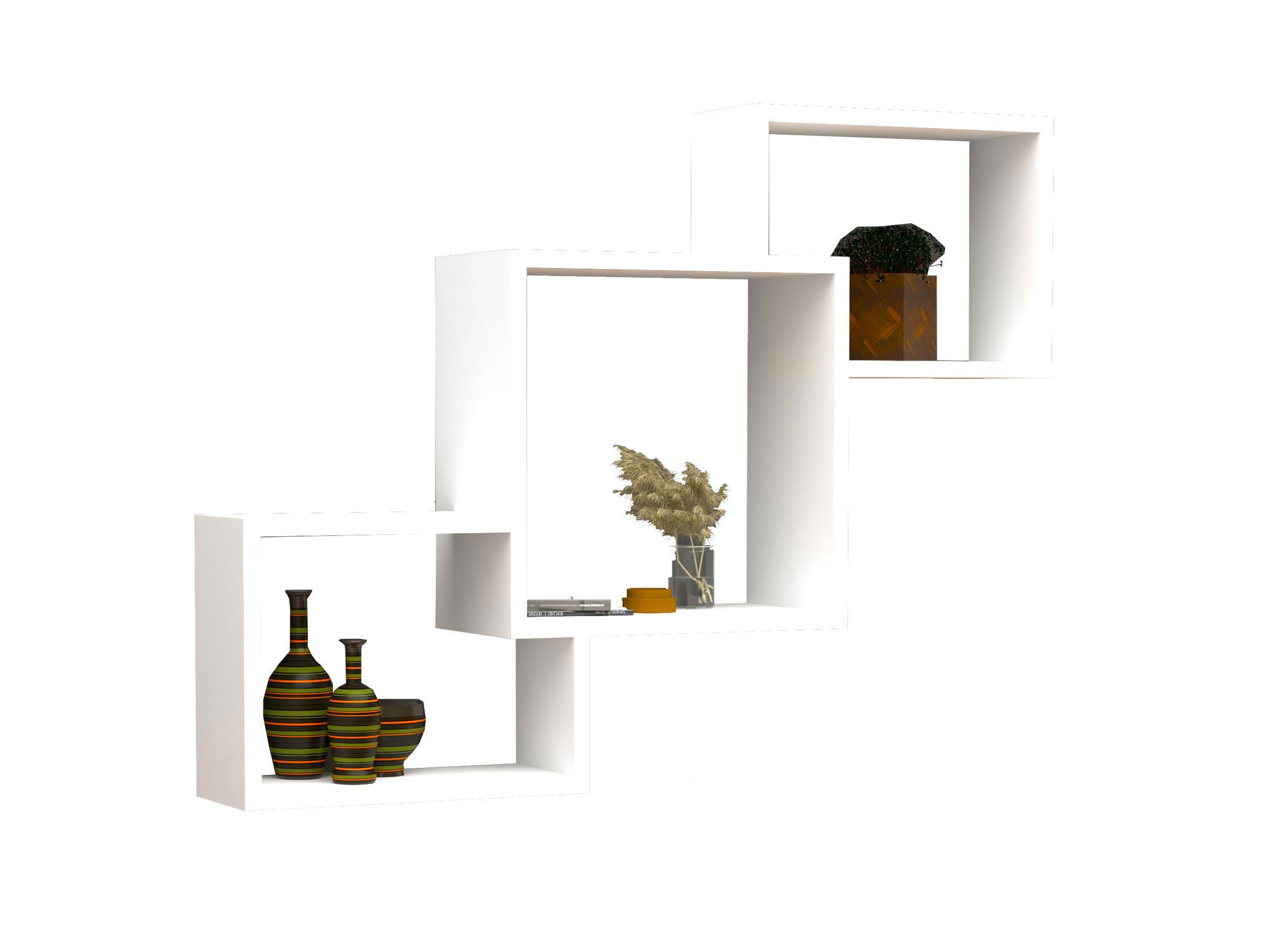 Prateleira de parede-Silver-Branco