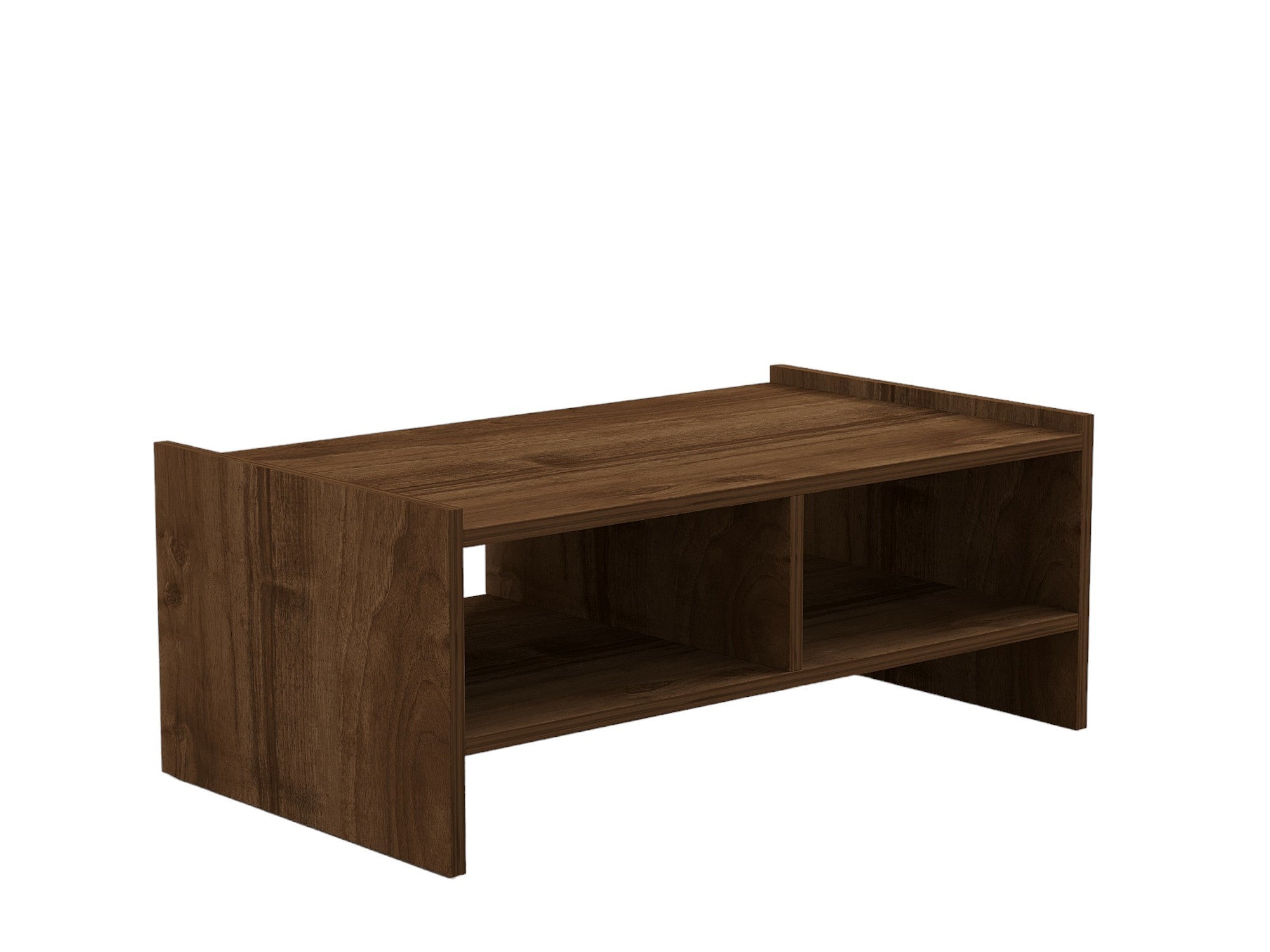 Mesa de Centro Elegante em Nogueira, 90 x 50 x 35 cm | Painel de Partículas 100% Revestido em Melamina, 18 mm de Espessura | Perfeita para Decoração de Cabanas/Lodges, Elegante e Durável